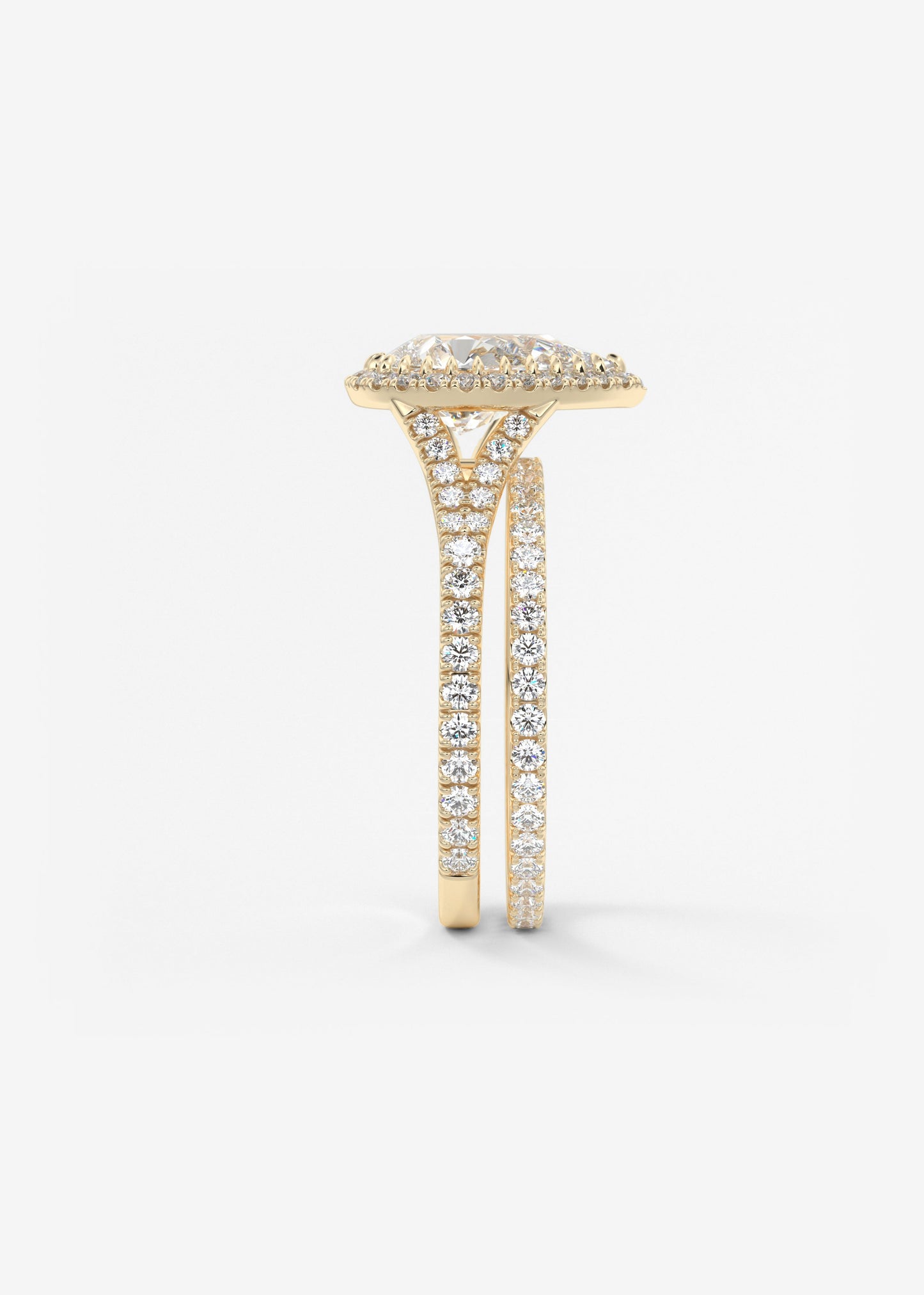 Oval Solitaire With Raised Basket Gallery Lab Grown Diamond Engagement Ring