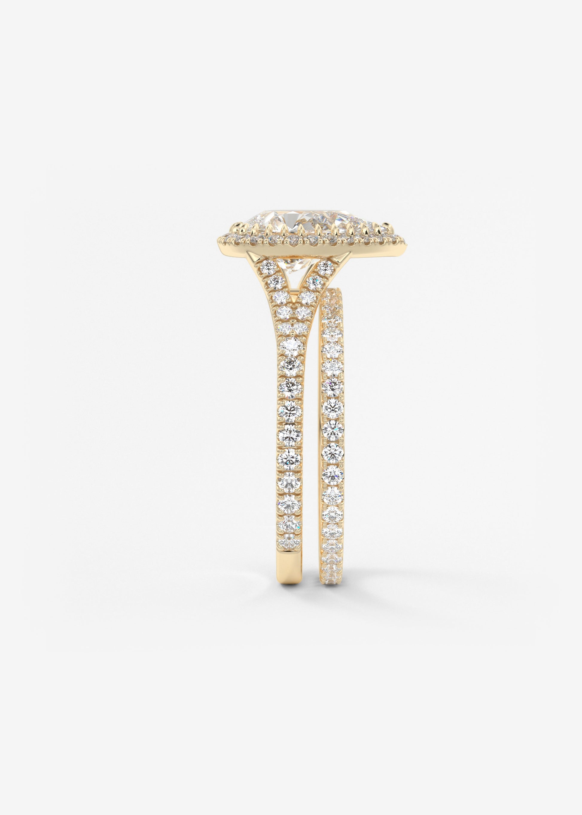Oval Solitaire With Raised Basket Gallery Lab Grown Diamond Engagement Ring