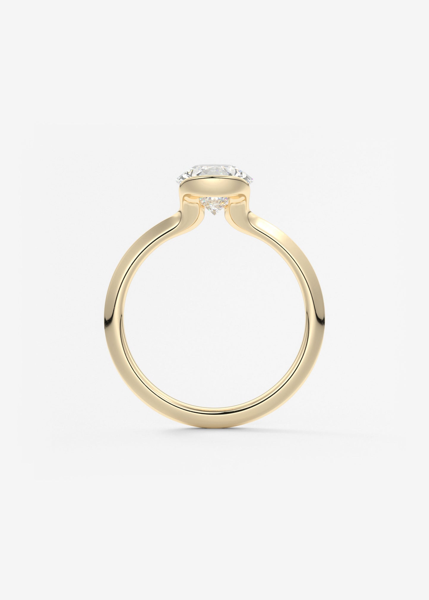 Oval Solitaire With Raised Basket Gallery Lab Grown Diamond Engagement Ring