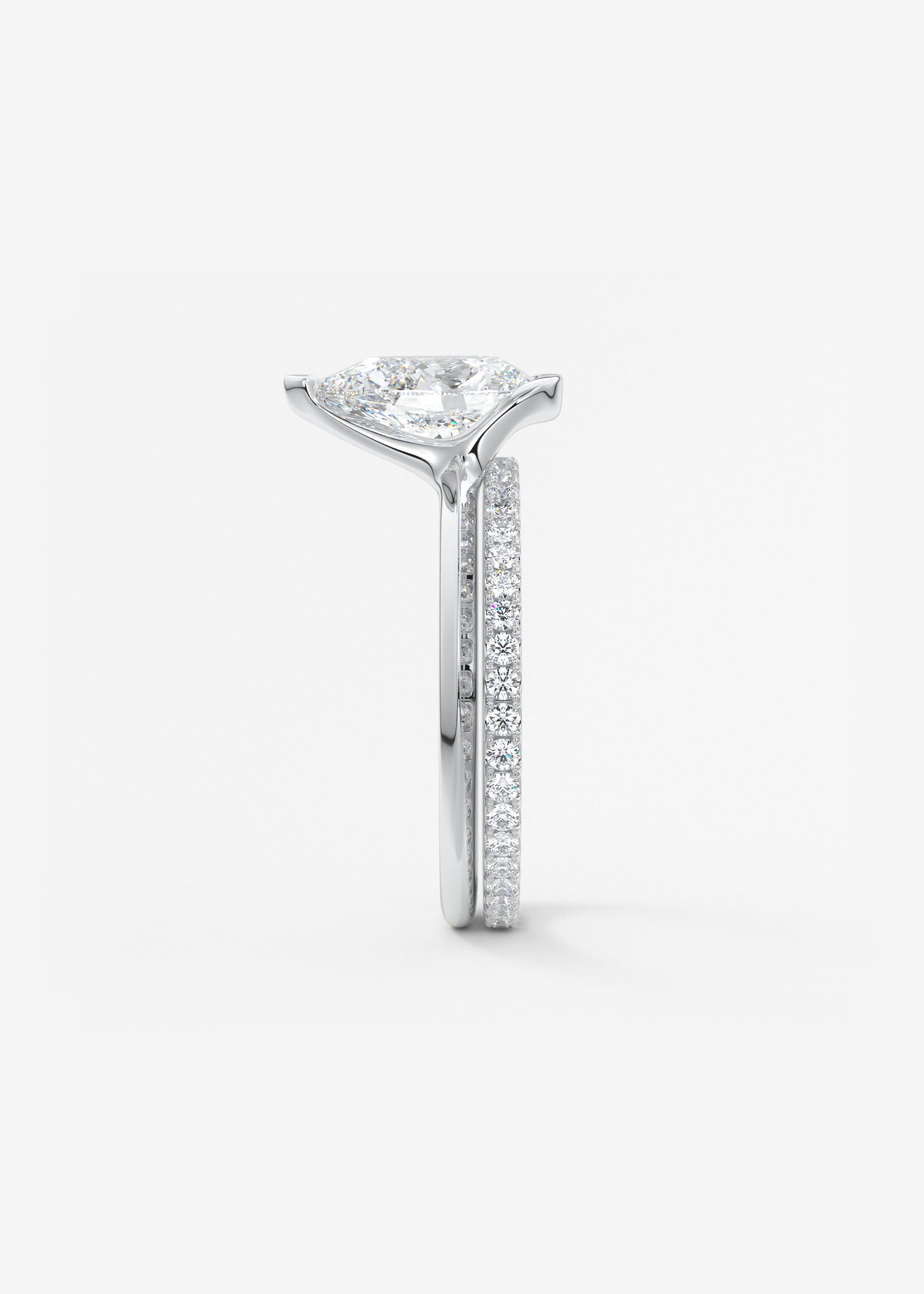Oval Solitaire With Raised Basket Gallery Lab Grown Diamond Engagement Ring