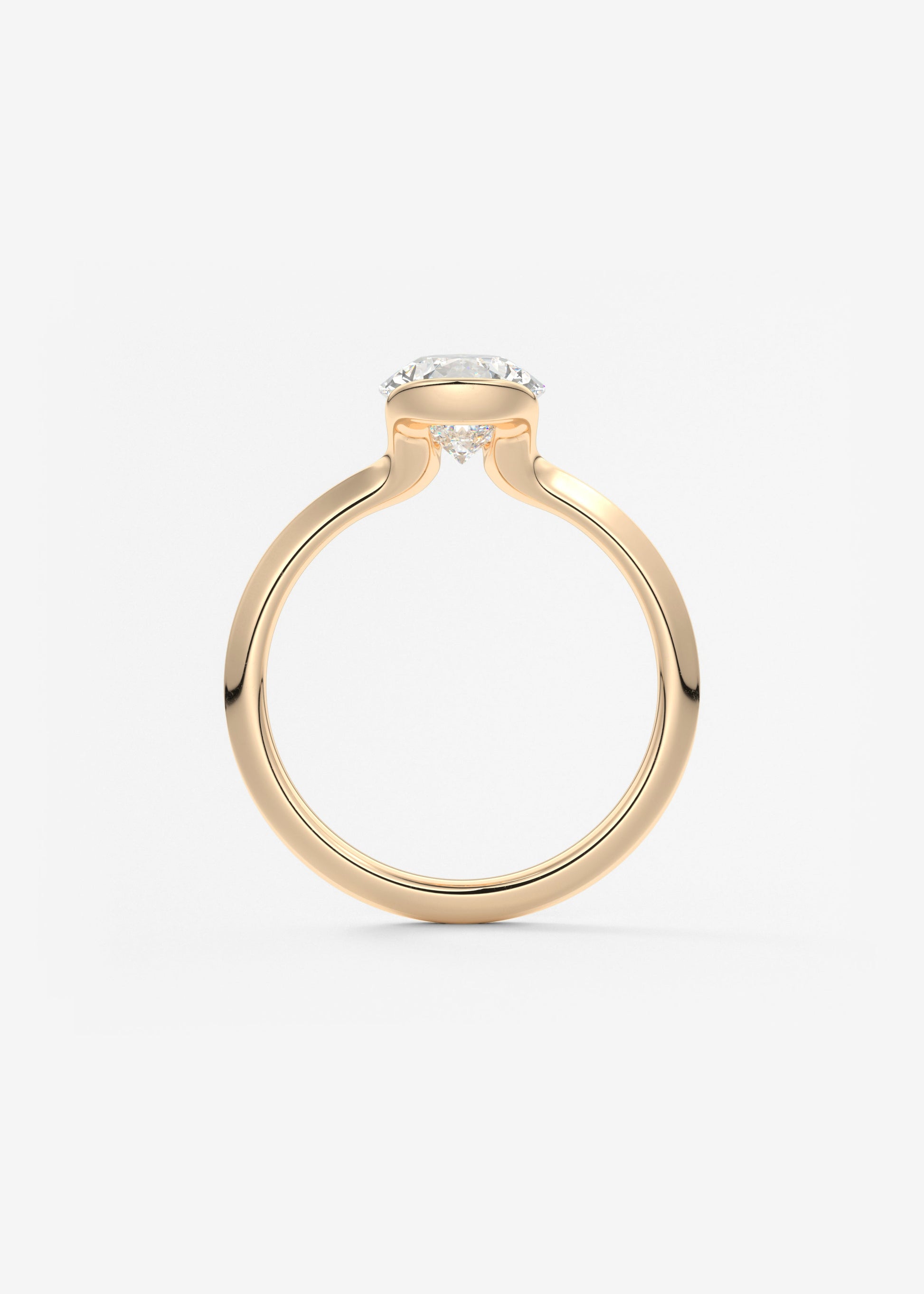 Oval Solitaire With Raised Basket Gallery Lab Grown Diamond Engagement Ring
