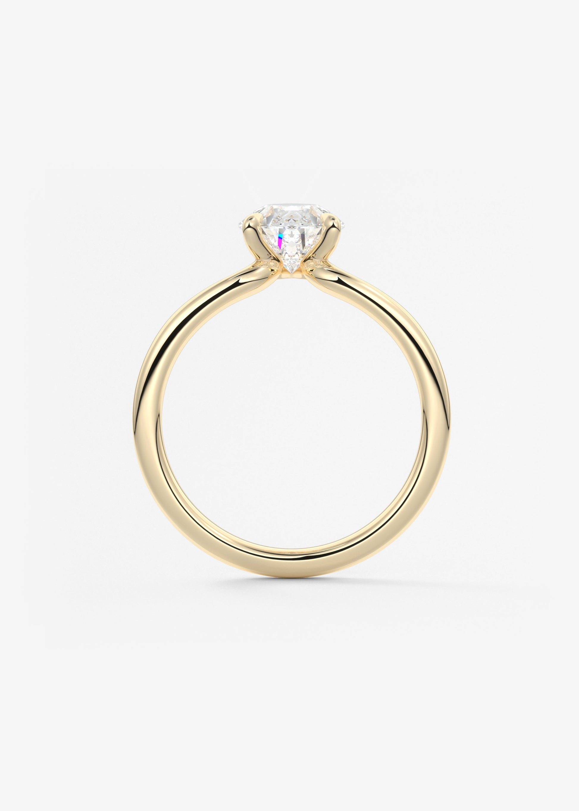 Oval Solitaire With Raised Basket Gallery Lab Grown Diamond Engagement Ring