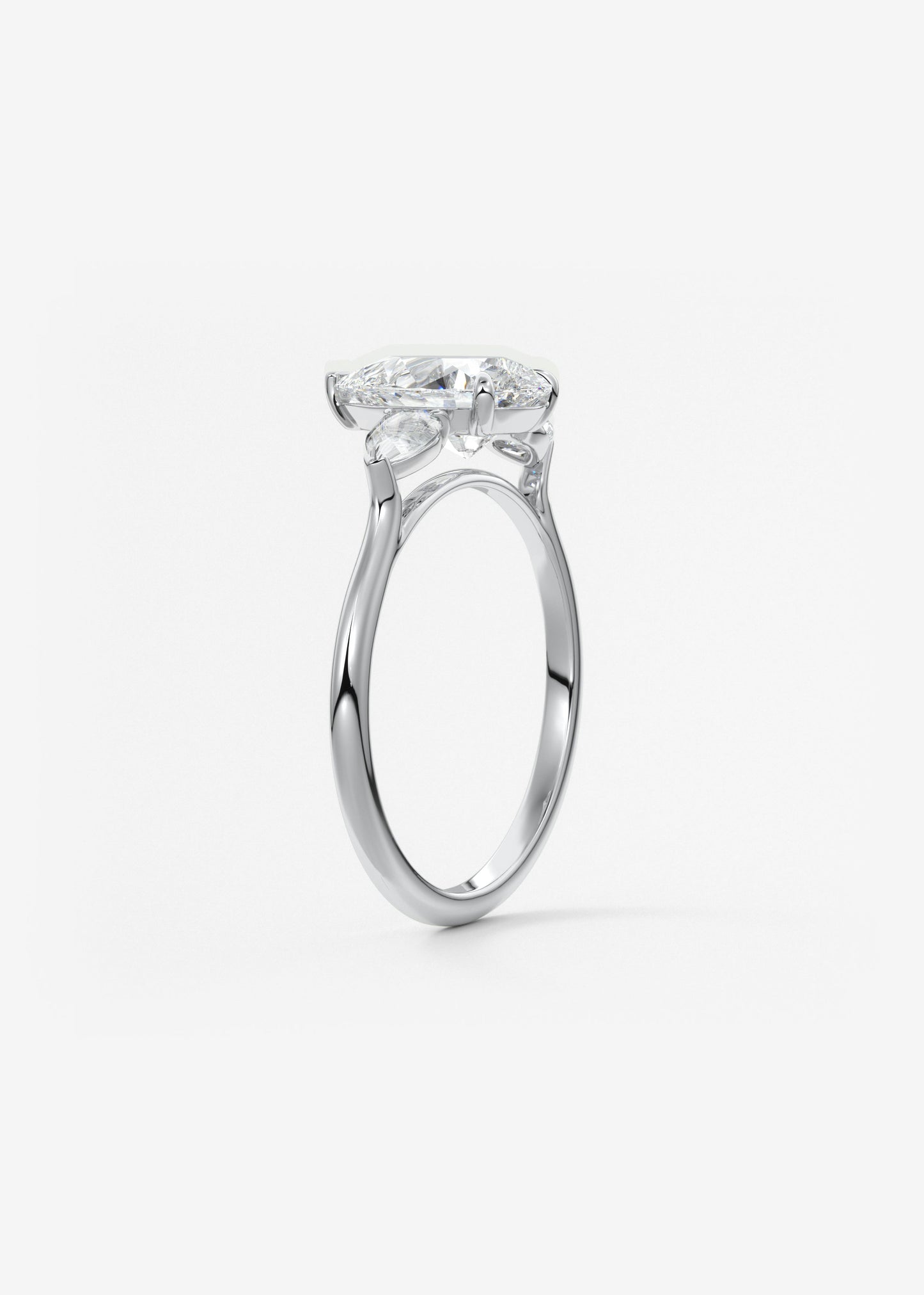 Oval Solitaire With Raised Basket Gallery Lab Grown Diamond Engagement Ring