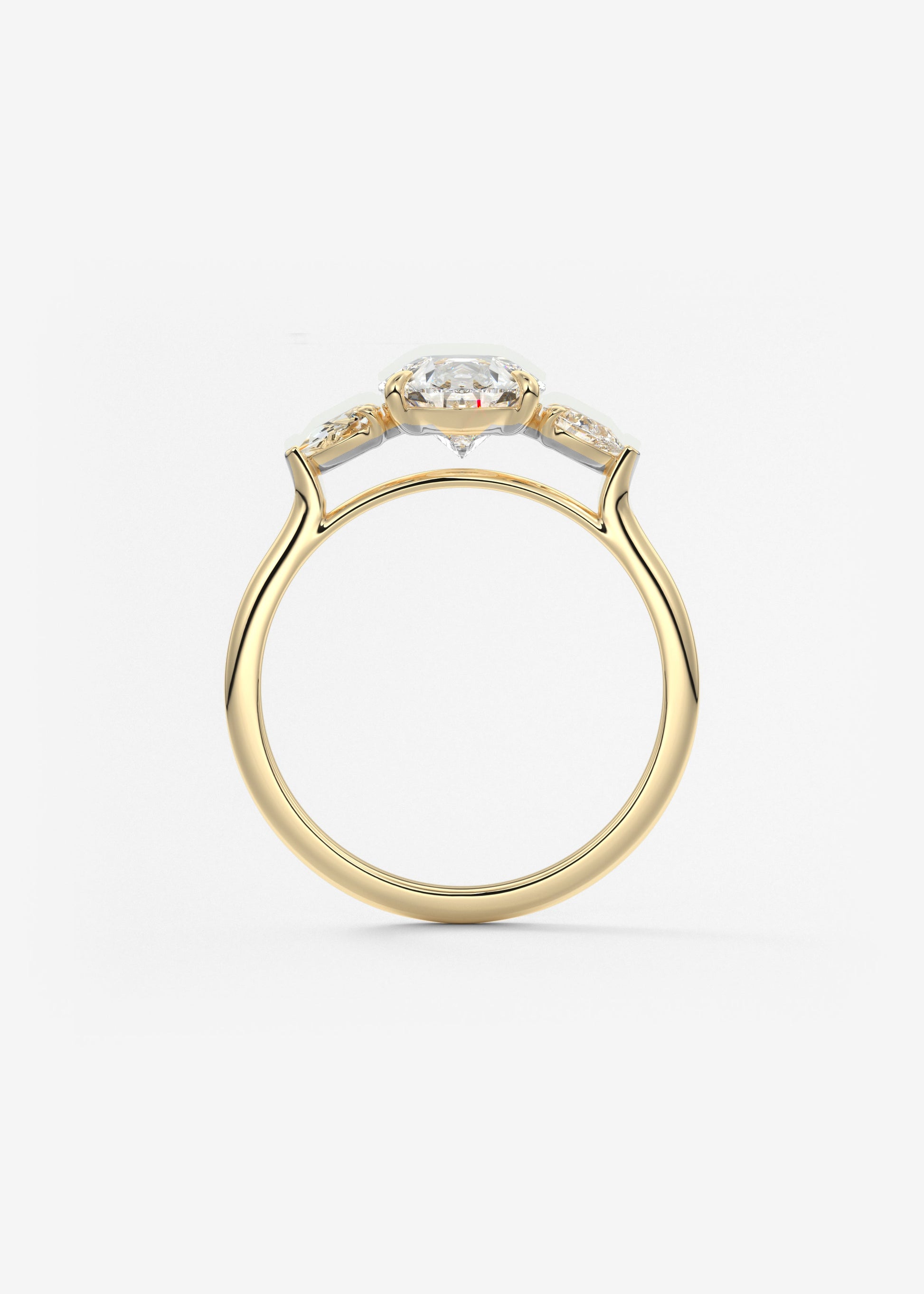 Oval Solitaire With Raised Basket Gallery Lab Grown Diamond Engagement Ring