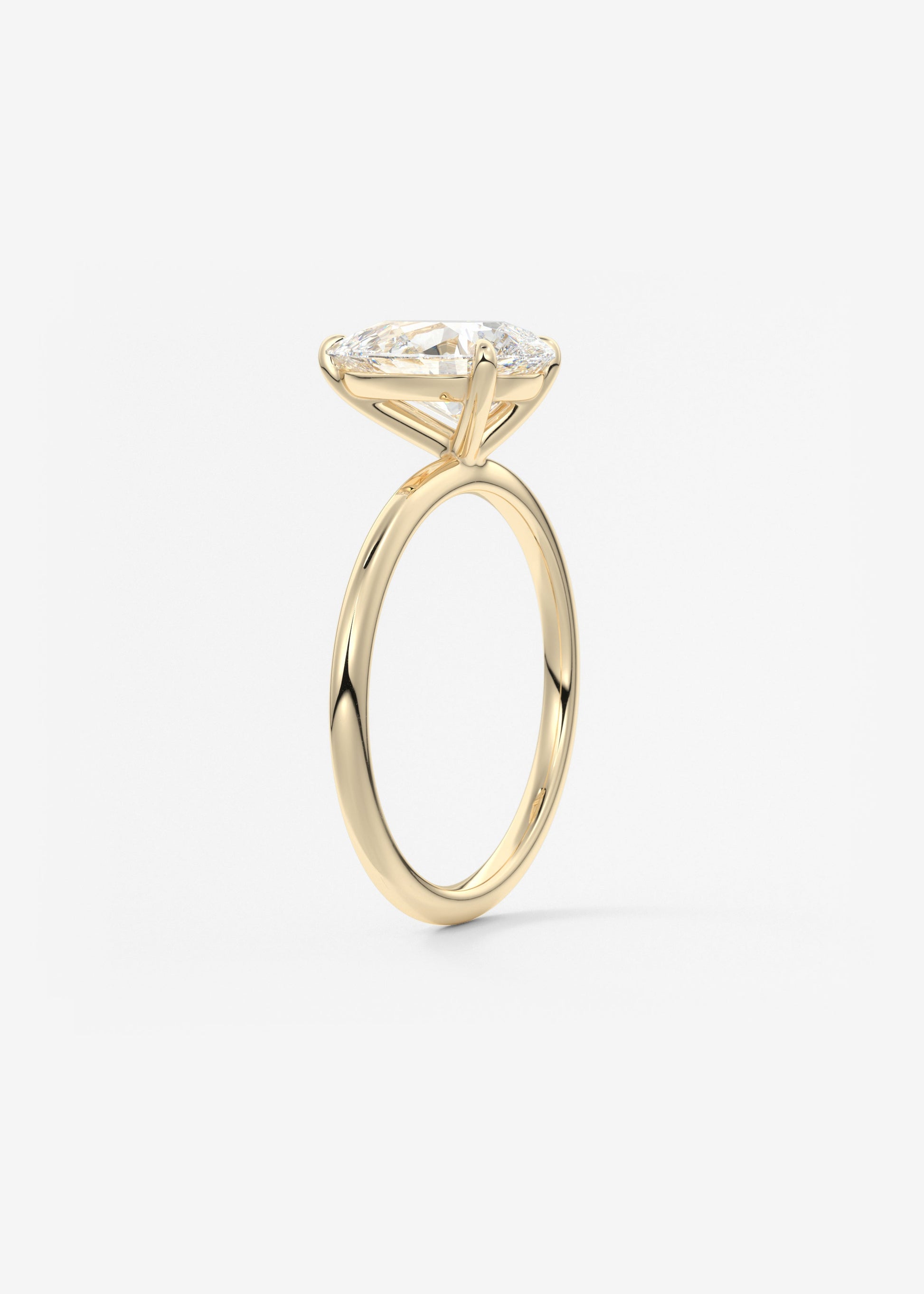 Oval Solitaire With Raised Basket Gallery Lab Grown Diamond Engagement Ring