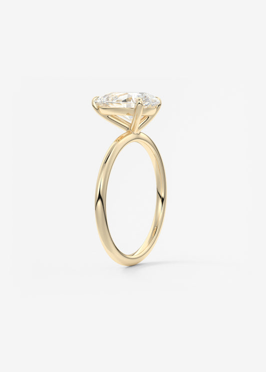 Oval Solitaire With Raised Basket Gallery Lab Grown Diamond Engagement Ring