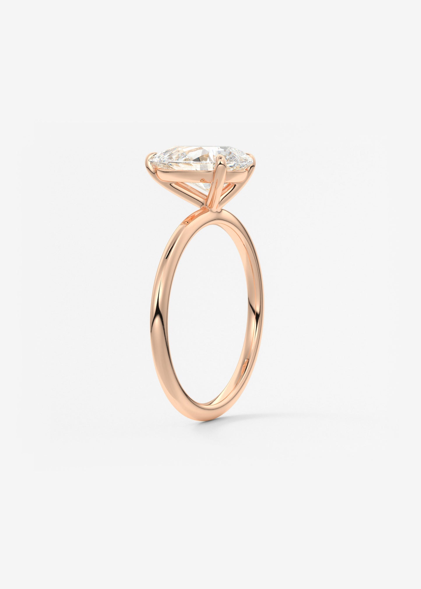 Oval Solitaire With Raised Basket Gallery Lab Grown Diamond Engagement Ring