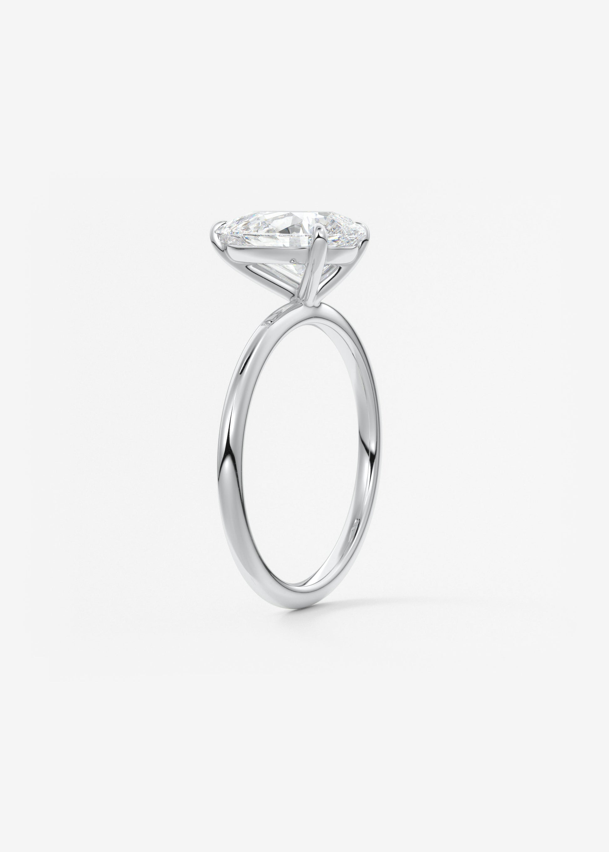 Oval Solitaire With Raised Basket Gallery Lab Grown Diamond Engagement Ring