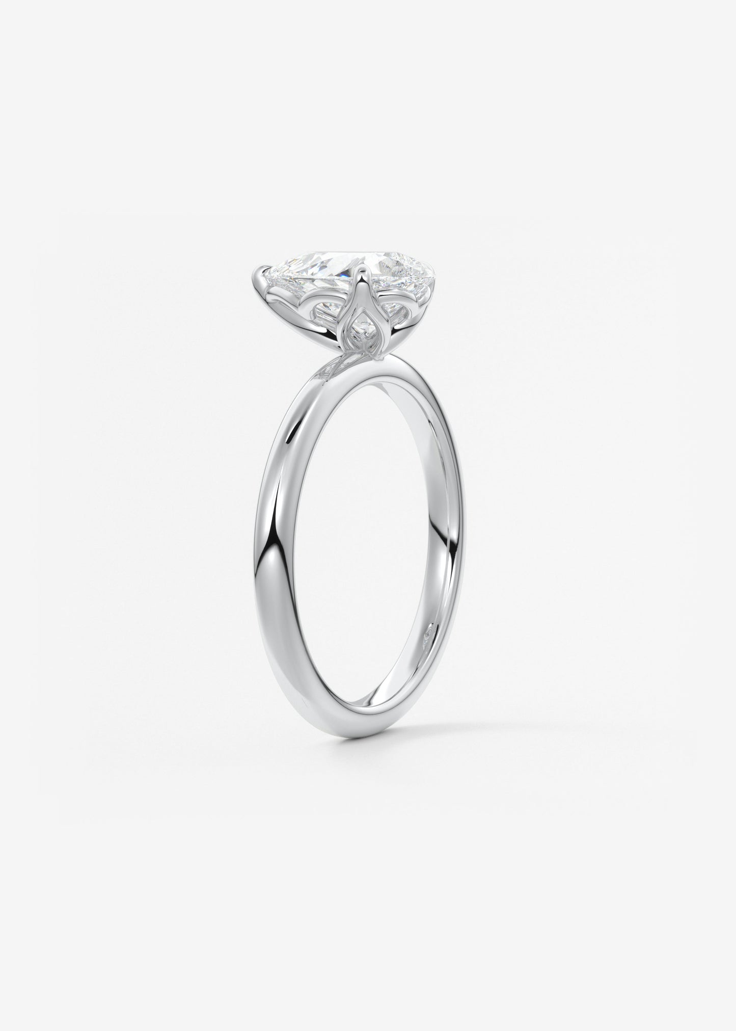 Oval Solitaire With Raised Basket Gallery Lab Grown Diamond Engagement Ring
