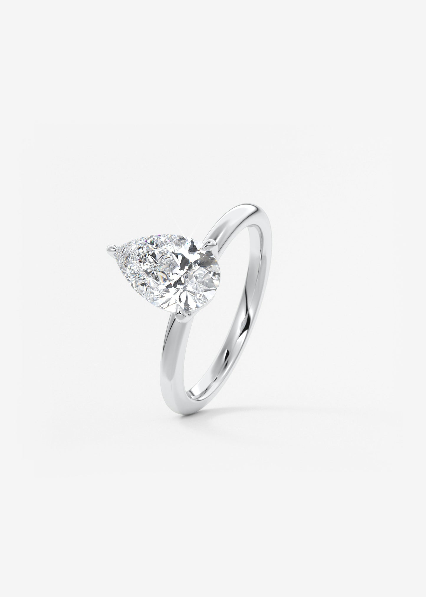 Oval Solitaire With Raised Basket Gallery Lab Grown Diamond Engagement Ring