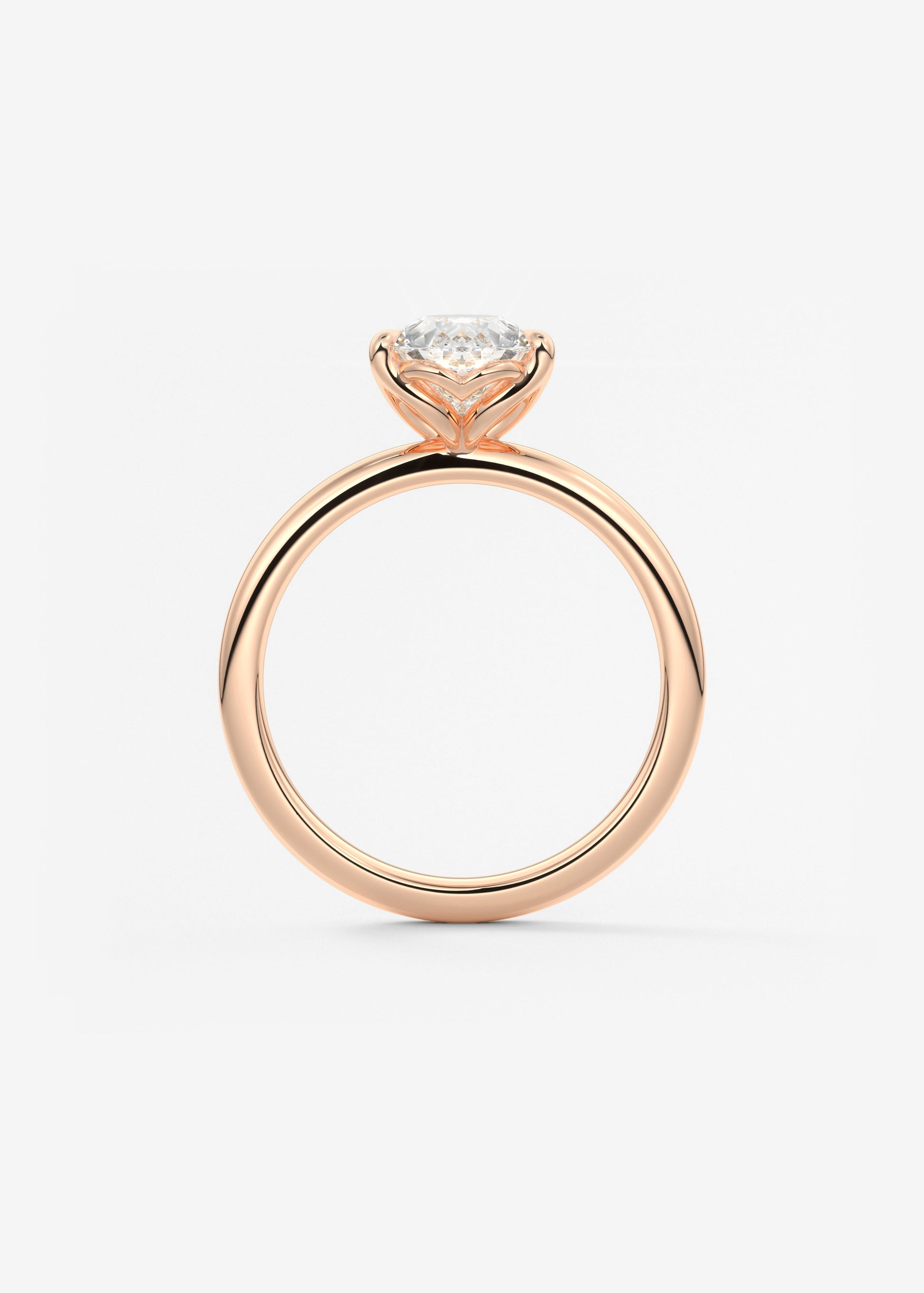 Oval Solitaire With Raised Basket Gallery Lab Grown Diamond Engagement Ring