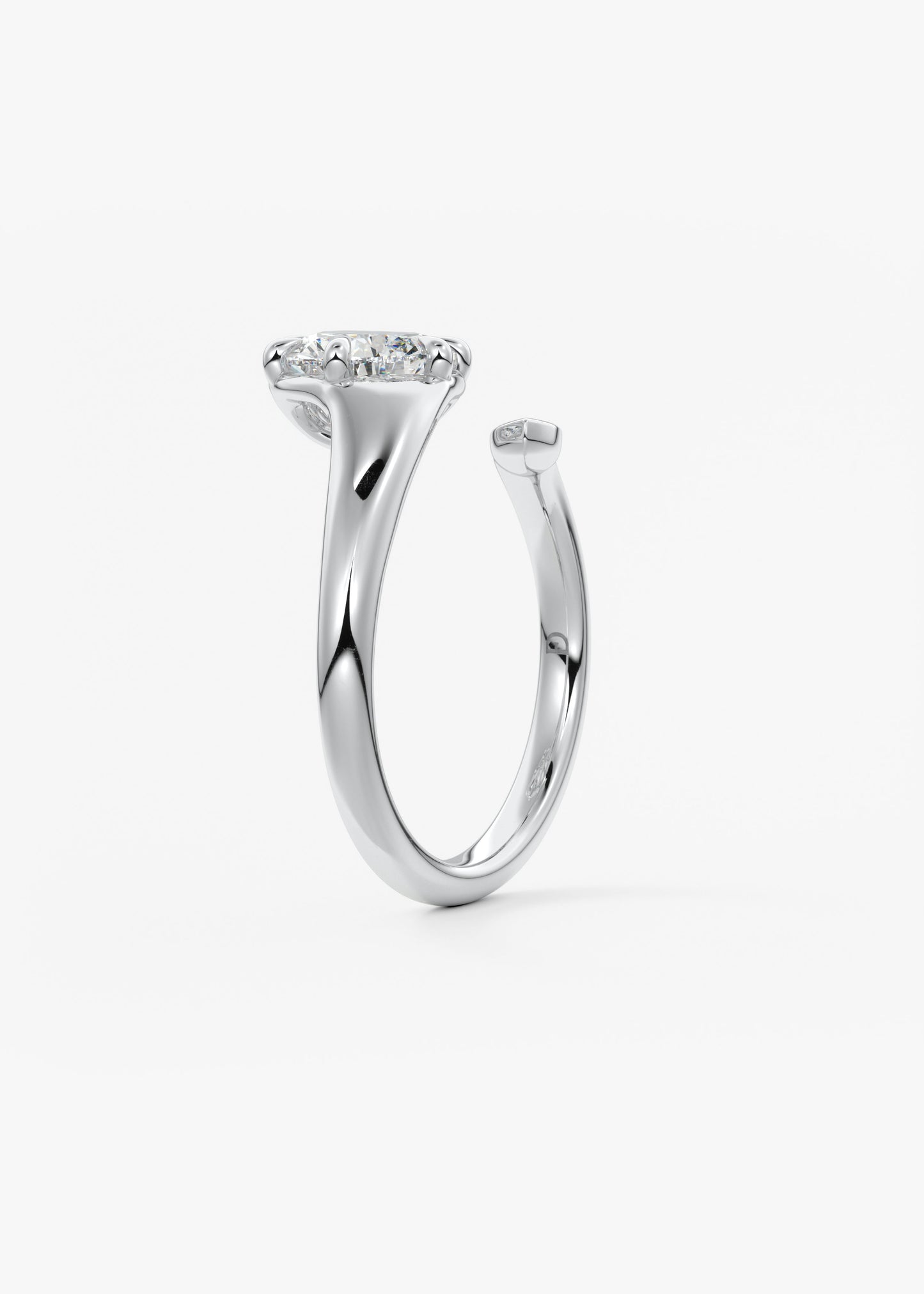 Oval Solitaire With Raised Basket Gallery Lab Grown Diamond Engagement Ring