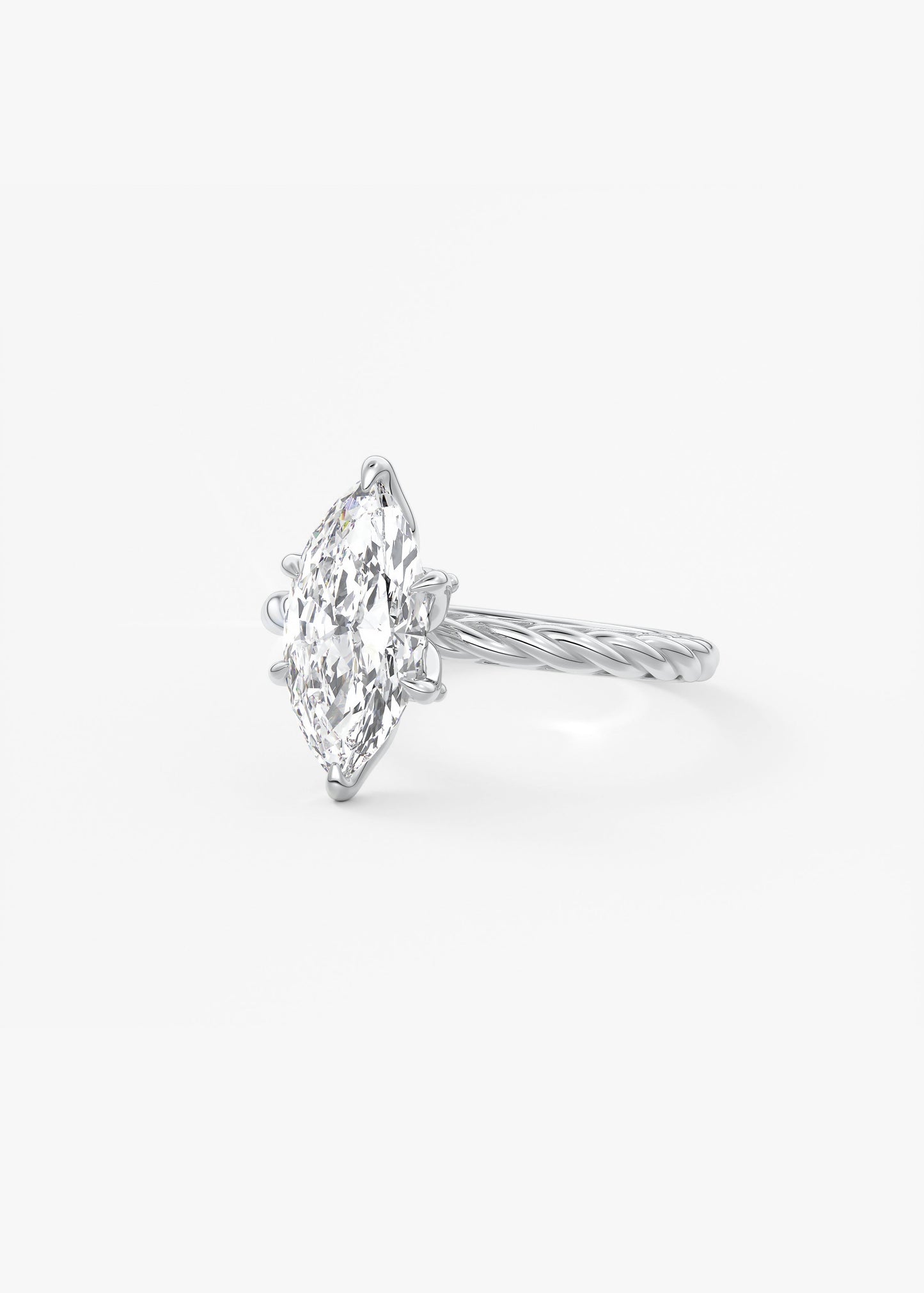 Oval Solitaire With Raised Basket Gallery Lab Grown Diamond Engagement Ring