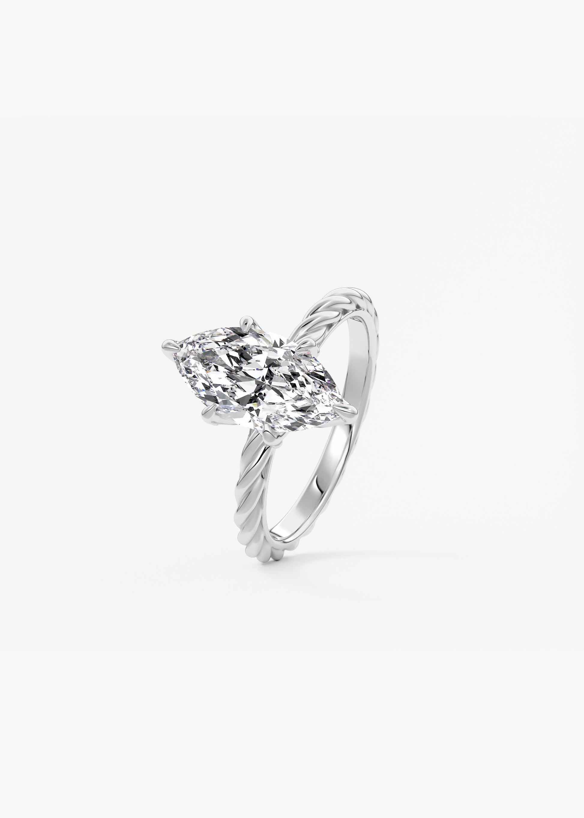 Oval Solitaire With Raised Basket Gallery Lab Grown Diamond Engagement Ring