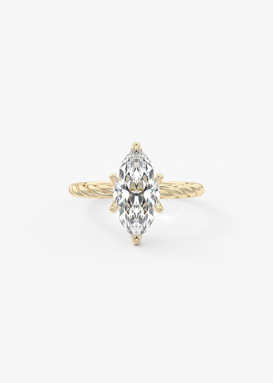 Oval Solitaire With Raised Basket Gallery Lab Grown Diamond Engagement Ring