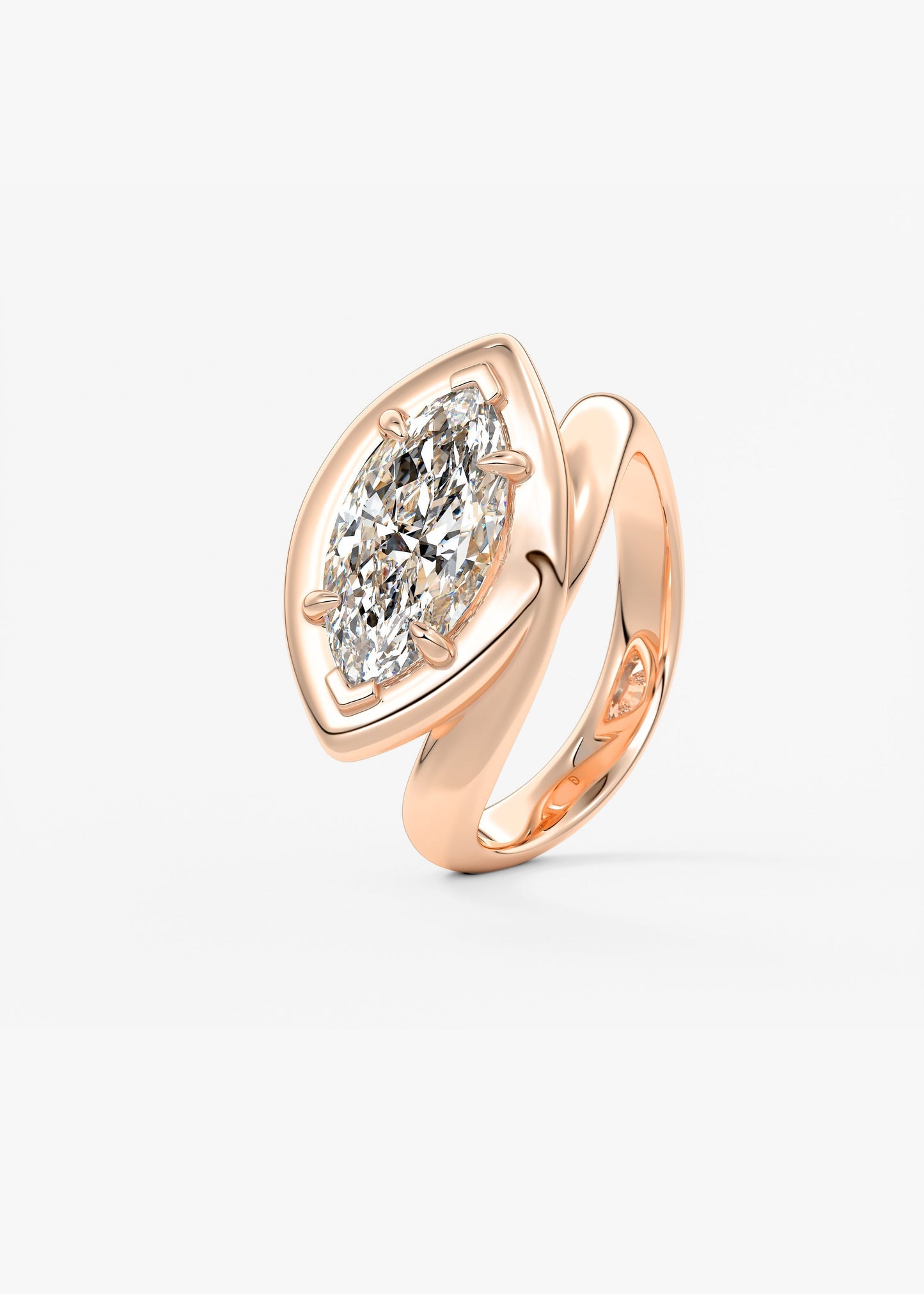 Oval Solitaire With Raised Basket Gallery Lab Grown Diamond Engagement Ring