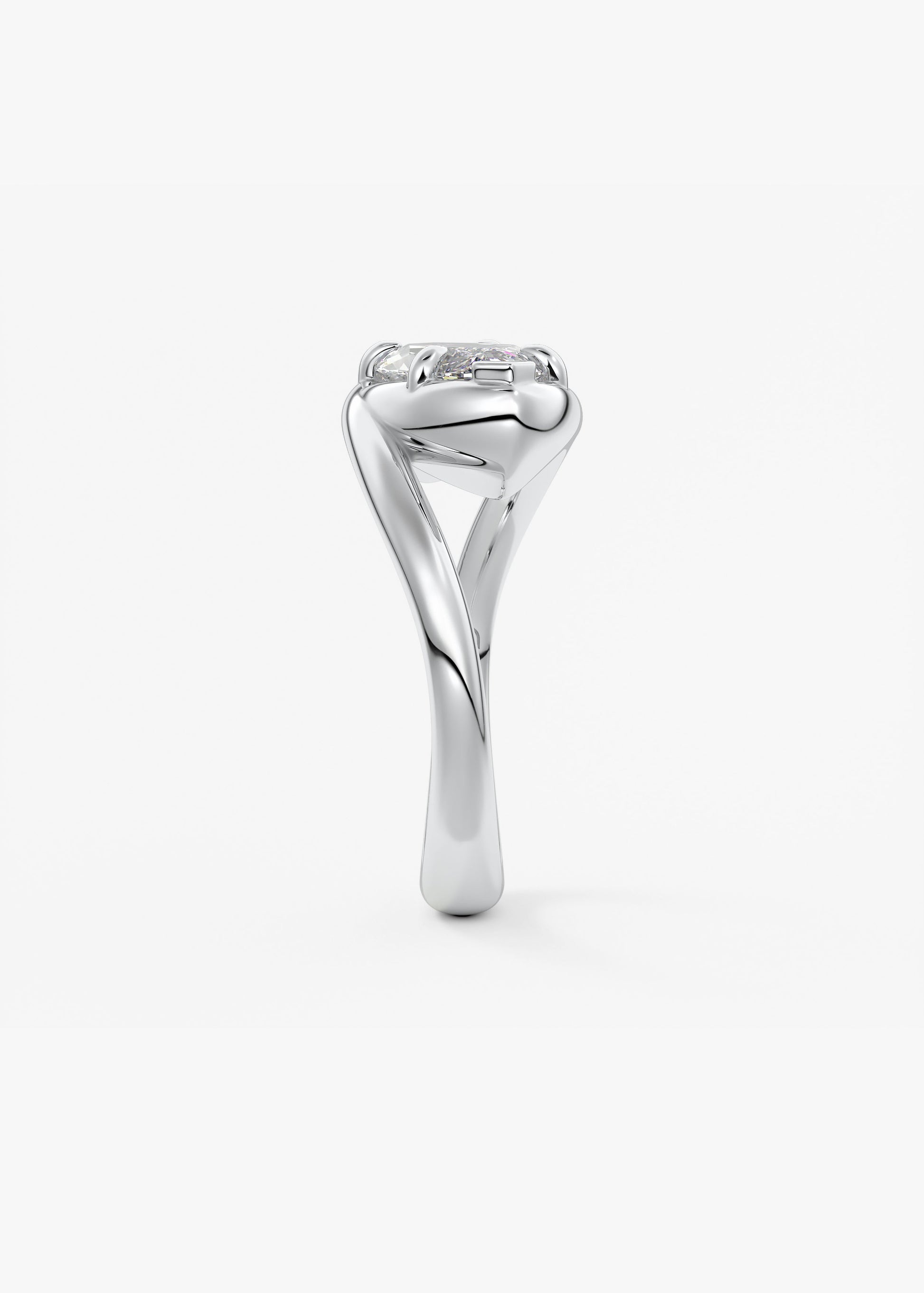 Oval Solitaire With Raised Basket Gallery Lab Grown Diamond Engagement Ring