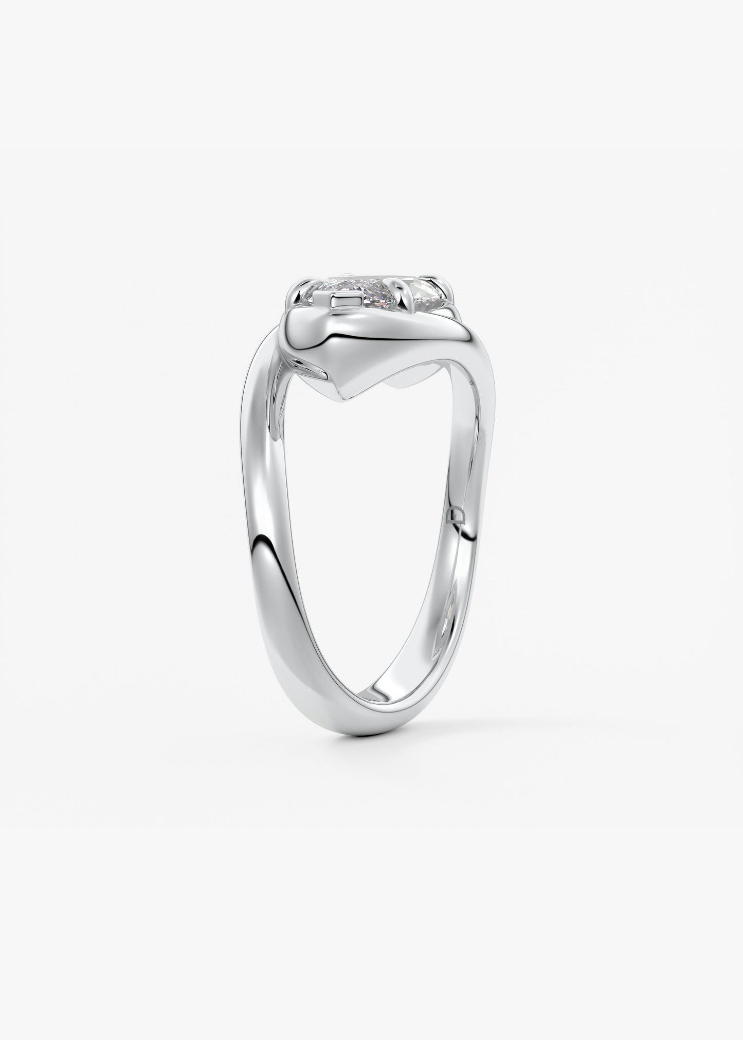 Oval Solitaire With Raised Basket Gallery Lab Grown Diamond Engagement Ring