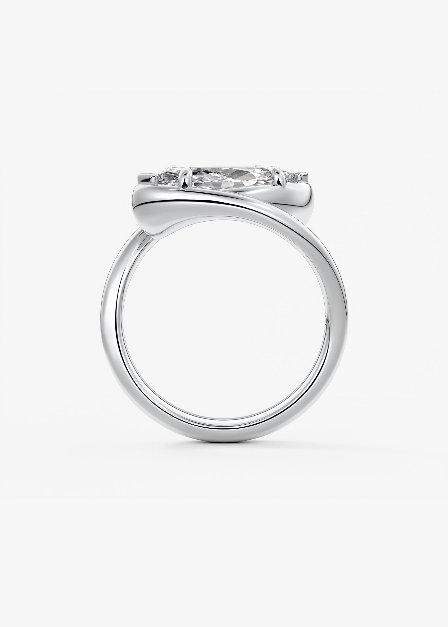 Oval Solitaire With Raised Basket Gallery Lab Grown Diamond Engagement Ring