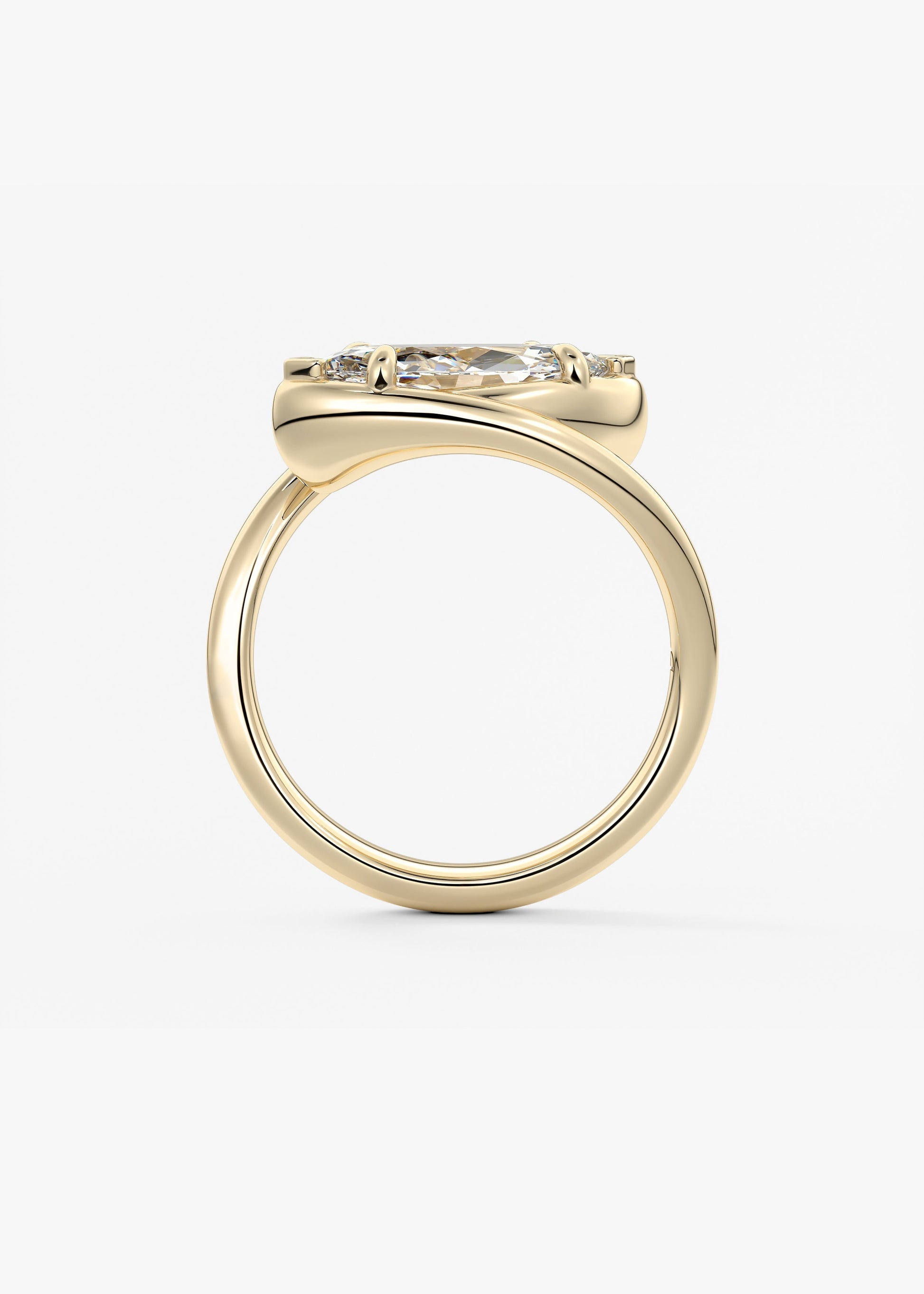 Oval Solitaire With Raised Basket Gallery Lab Grown Diamond Engagement Ring