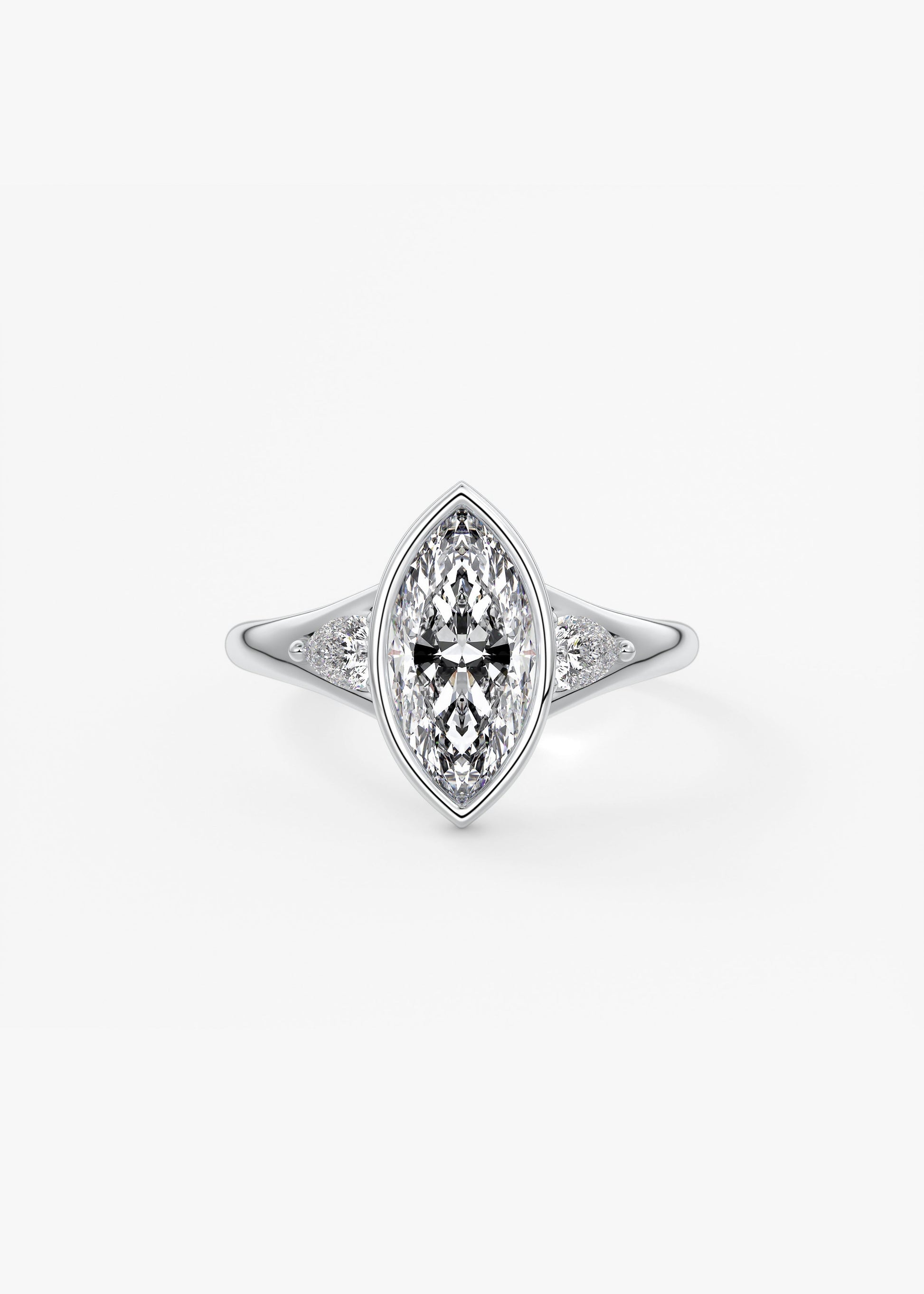 Oval Solitaire With Raised Basket Gallery Lab Grown Diamond Engagement Ring