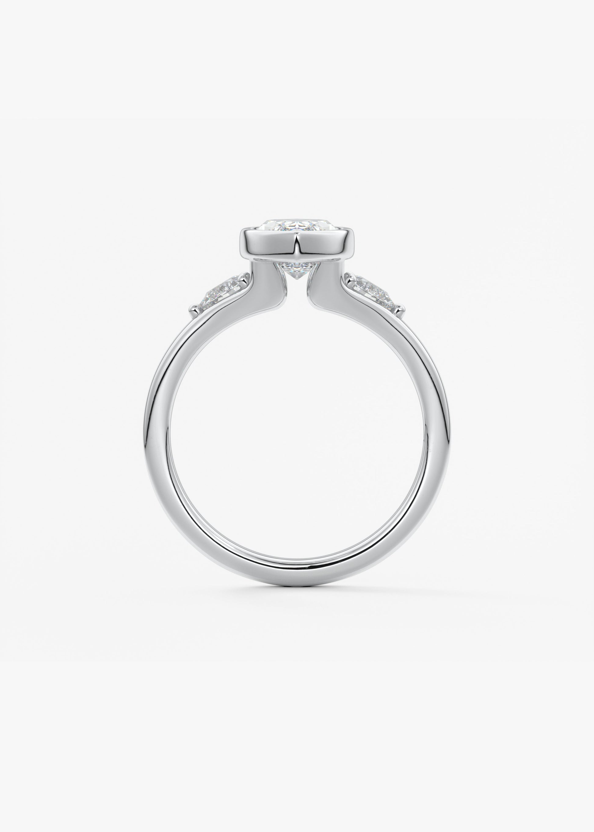 Oval Solitaire With Raised Basket Gallery Lab Grown Diamond Engagement Ring