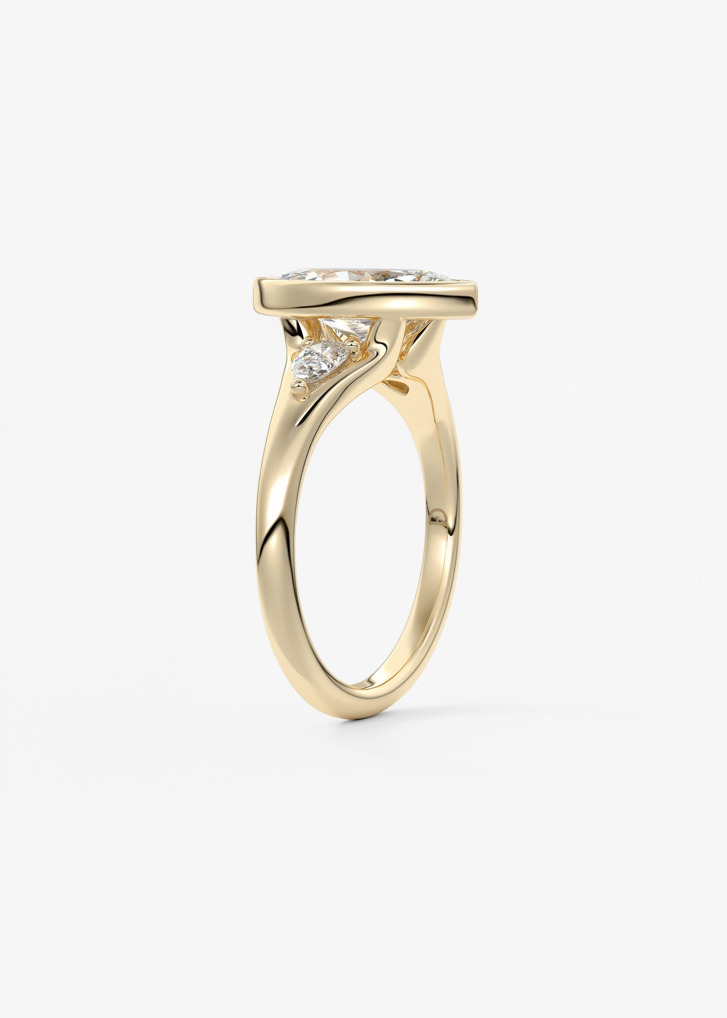 Oval Solitaire With Raised Basket Gallery Lab Grown Diamond Engagement Ring
