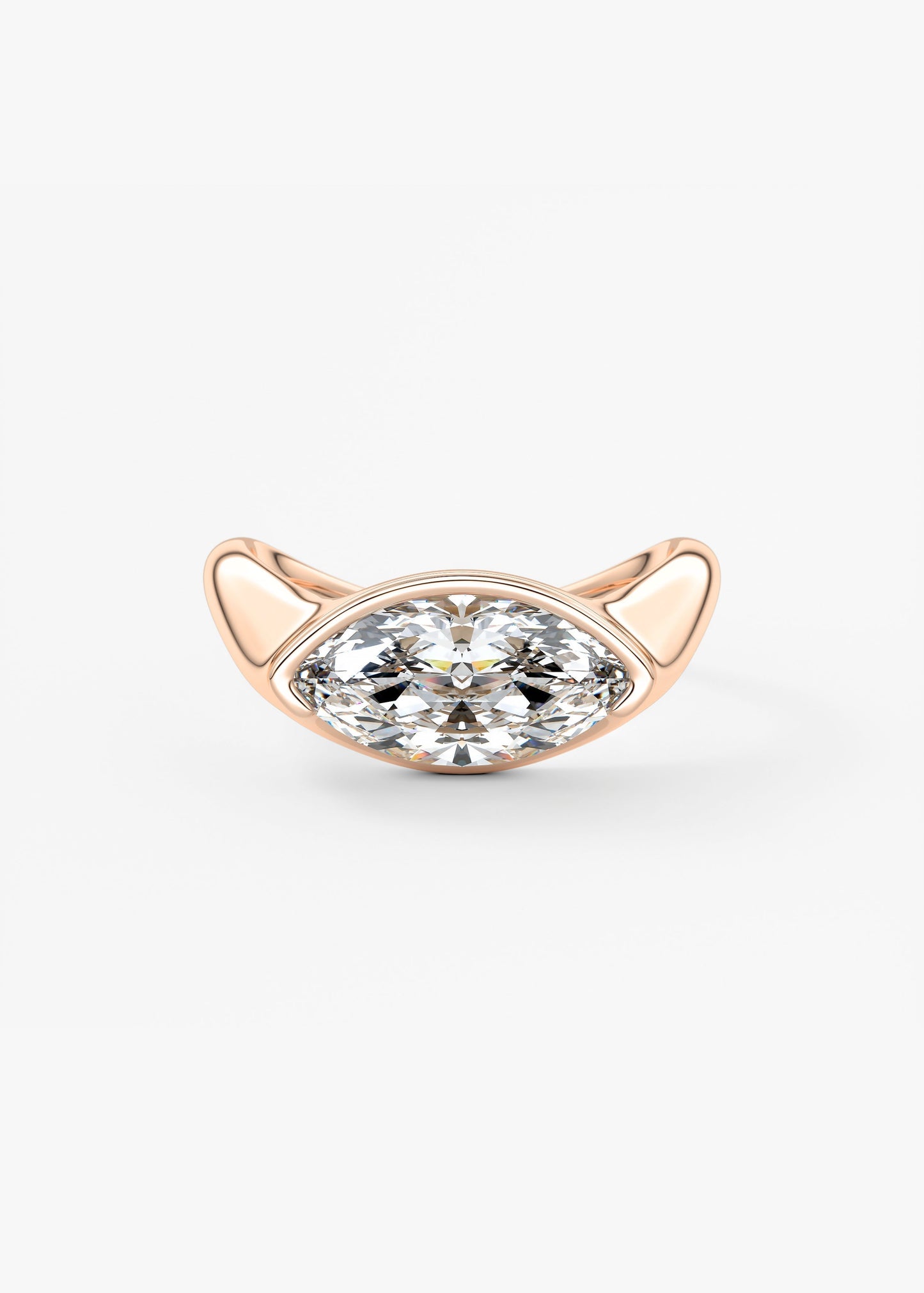 Oval Solitaire With Raised Basket Gallery Lab Grown Diamond Engagement Ring