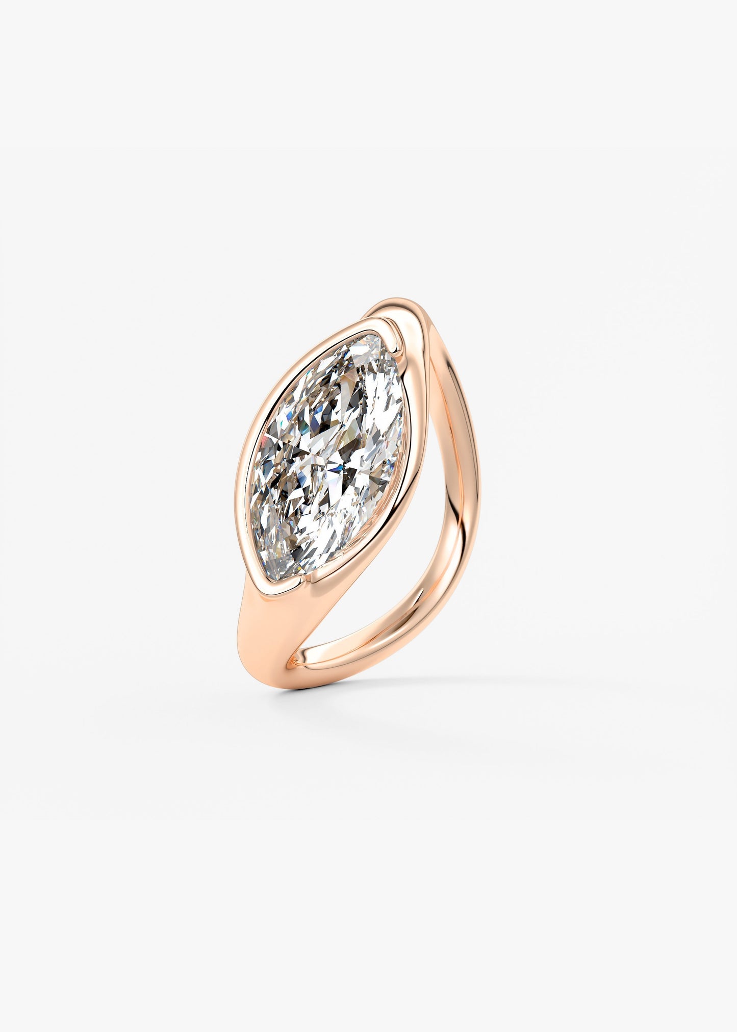 Oval Solitaire With Raised Basket Gallery Lab Grown Diamond Engagement Ring