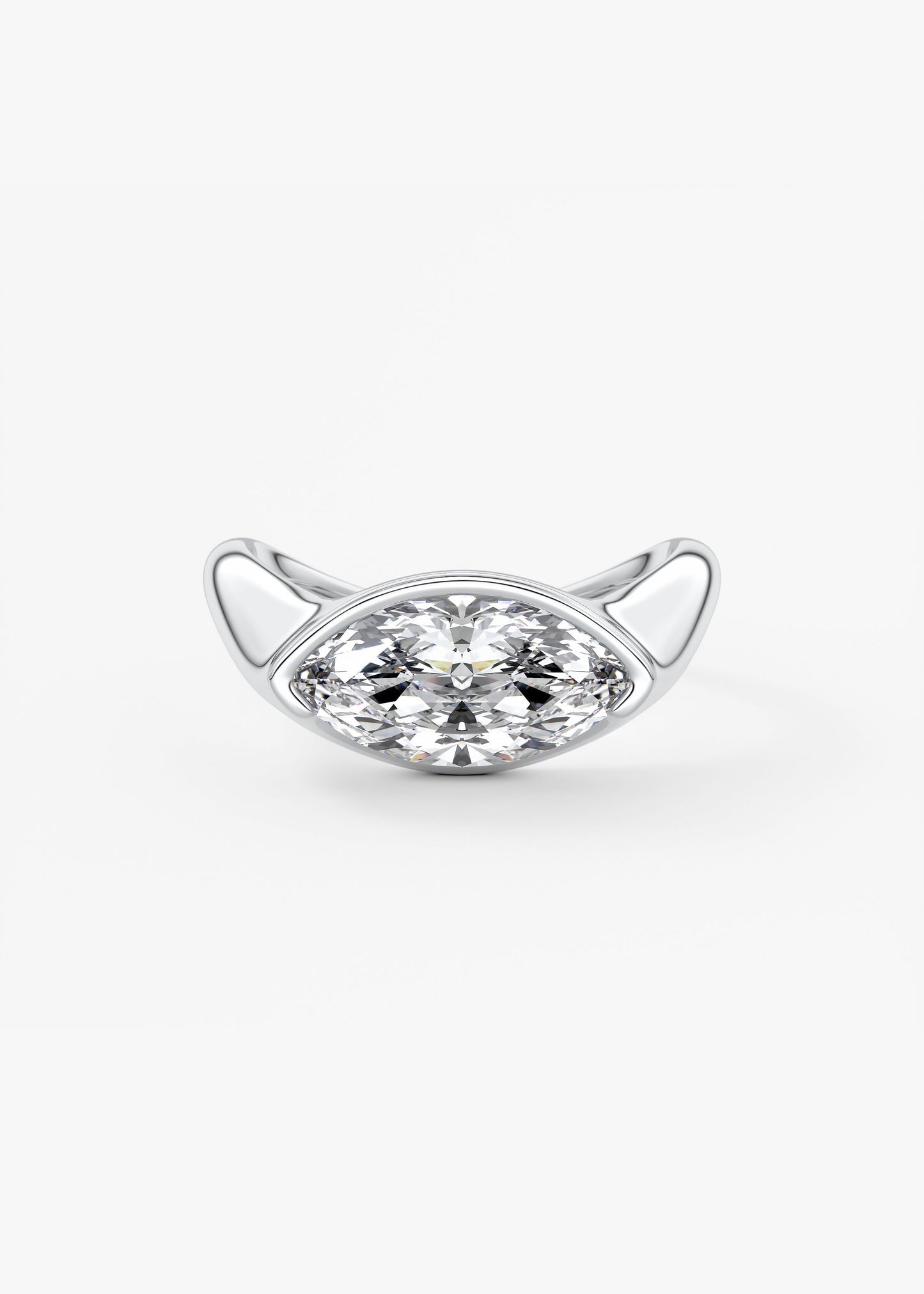 Oval Solitaire With Raised Basket Gallery Lab Grown Diamond Engagement Ring