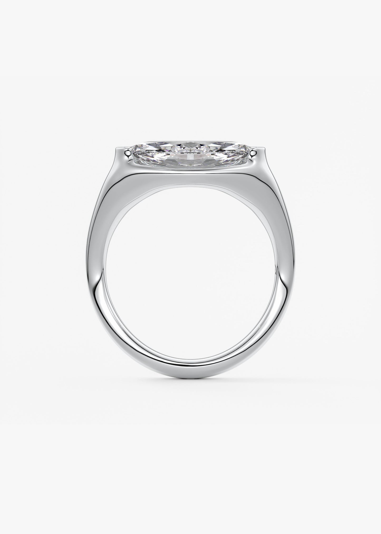 Oval Solitaire With Raised Basket Gallery Lab Grown Diamond Engagement Ring