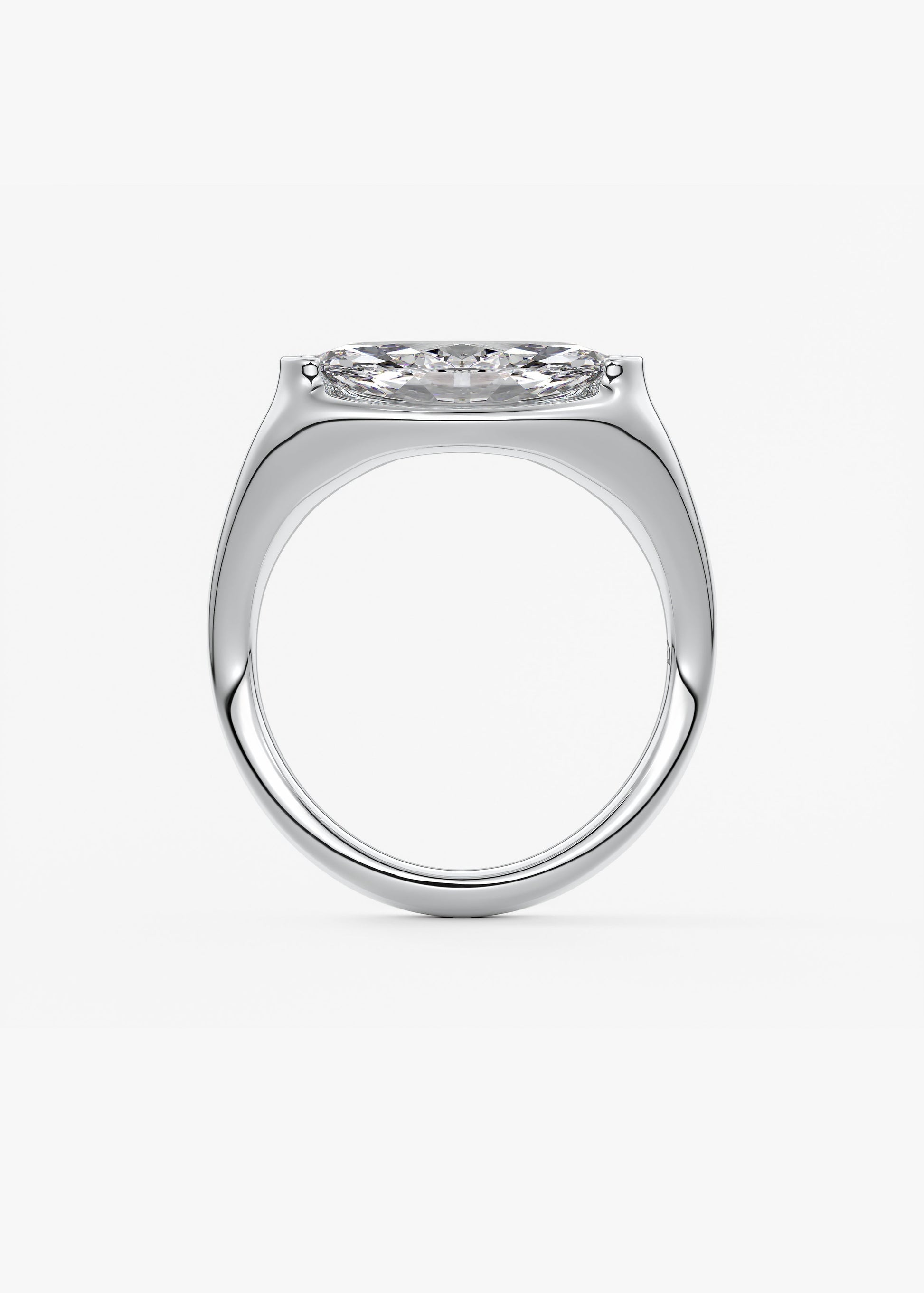 Oval Solitaire With Raised Basket Gallery Lab Grown Diamond Engagement Ring