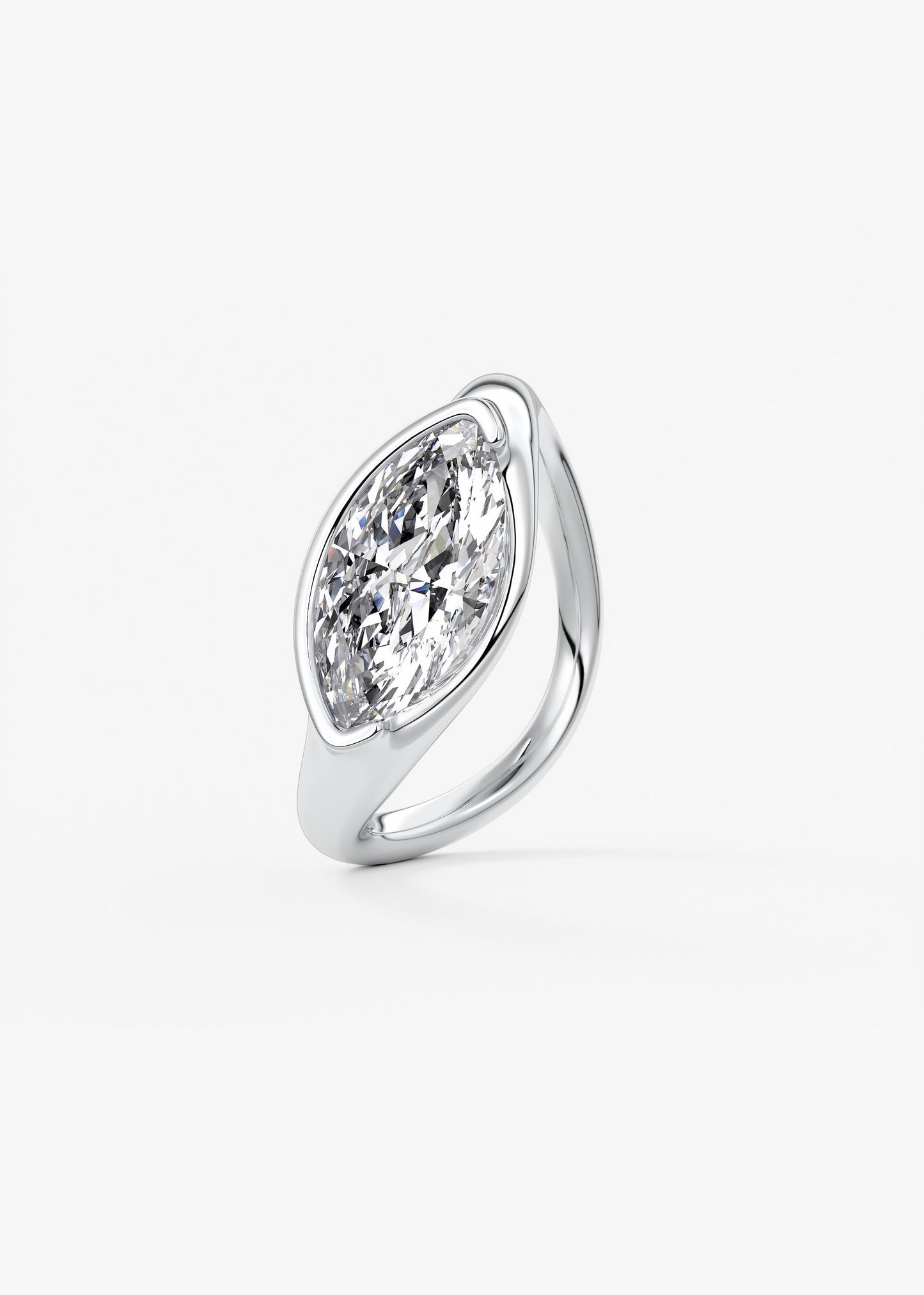 Oval Solitaire With Raised Basket Gallery Lab Grown Diamond Engagement Ring