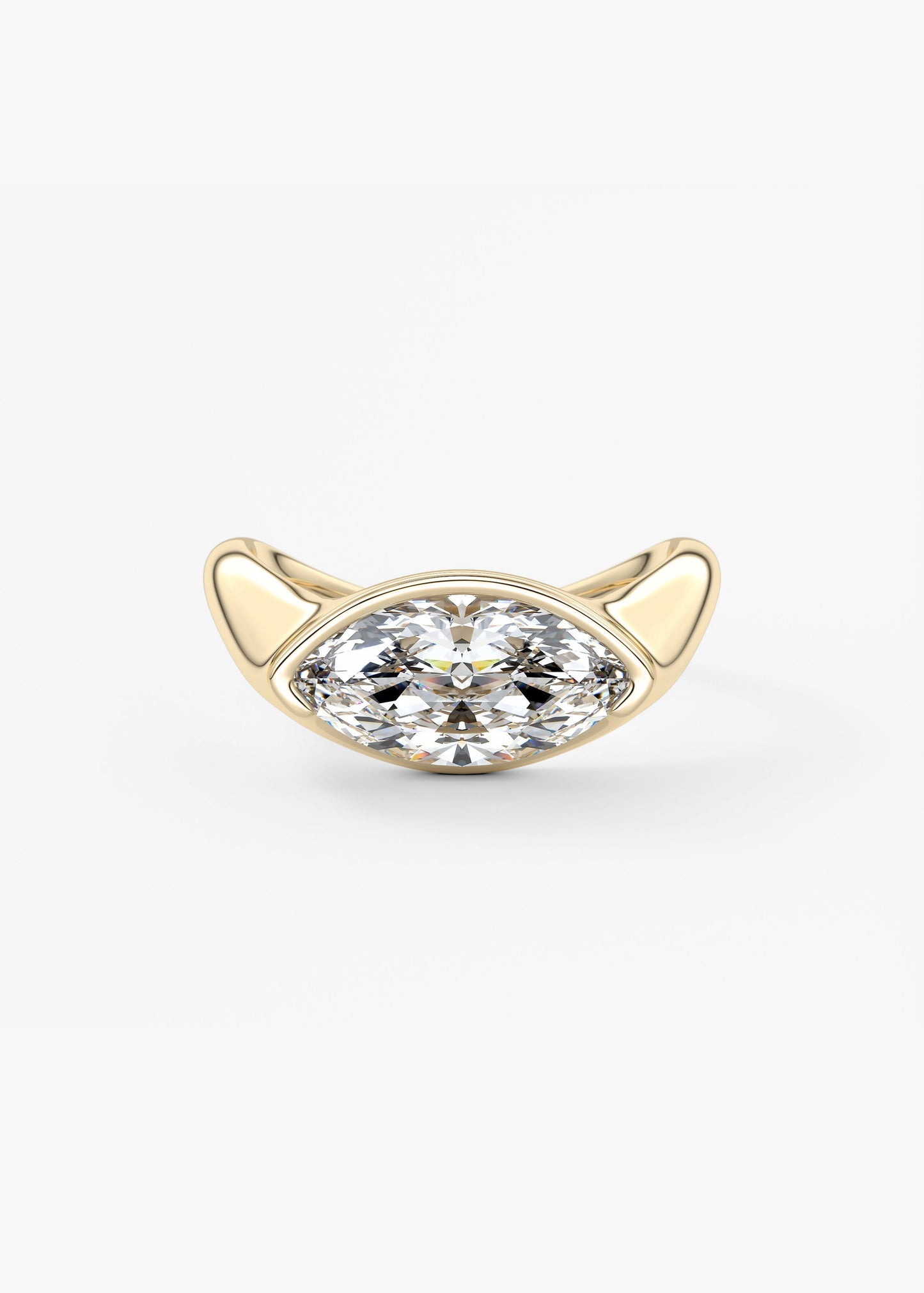 Oval Solitaire With Raised Basket Gallery Lab Grown Diamond Engagement Ring