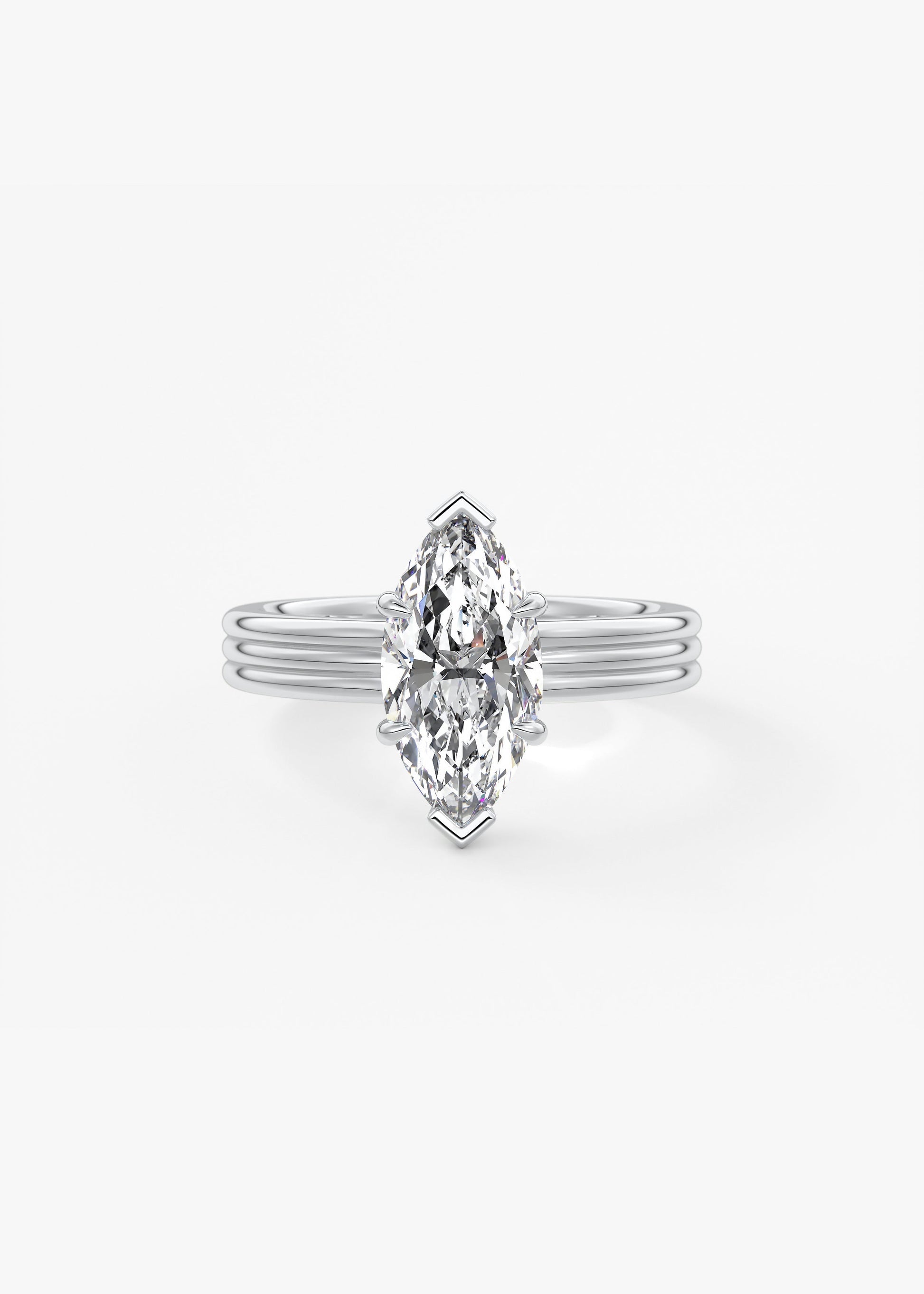 Oval Solitaire With Raised Basket Gallery Lab Grown Diamond Engagement Ring