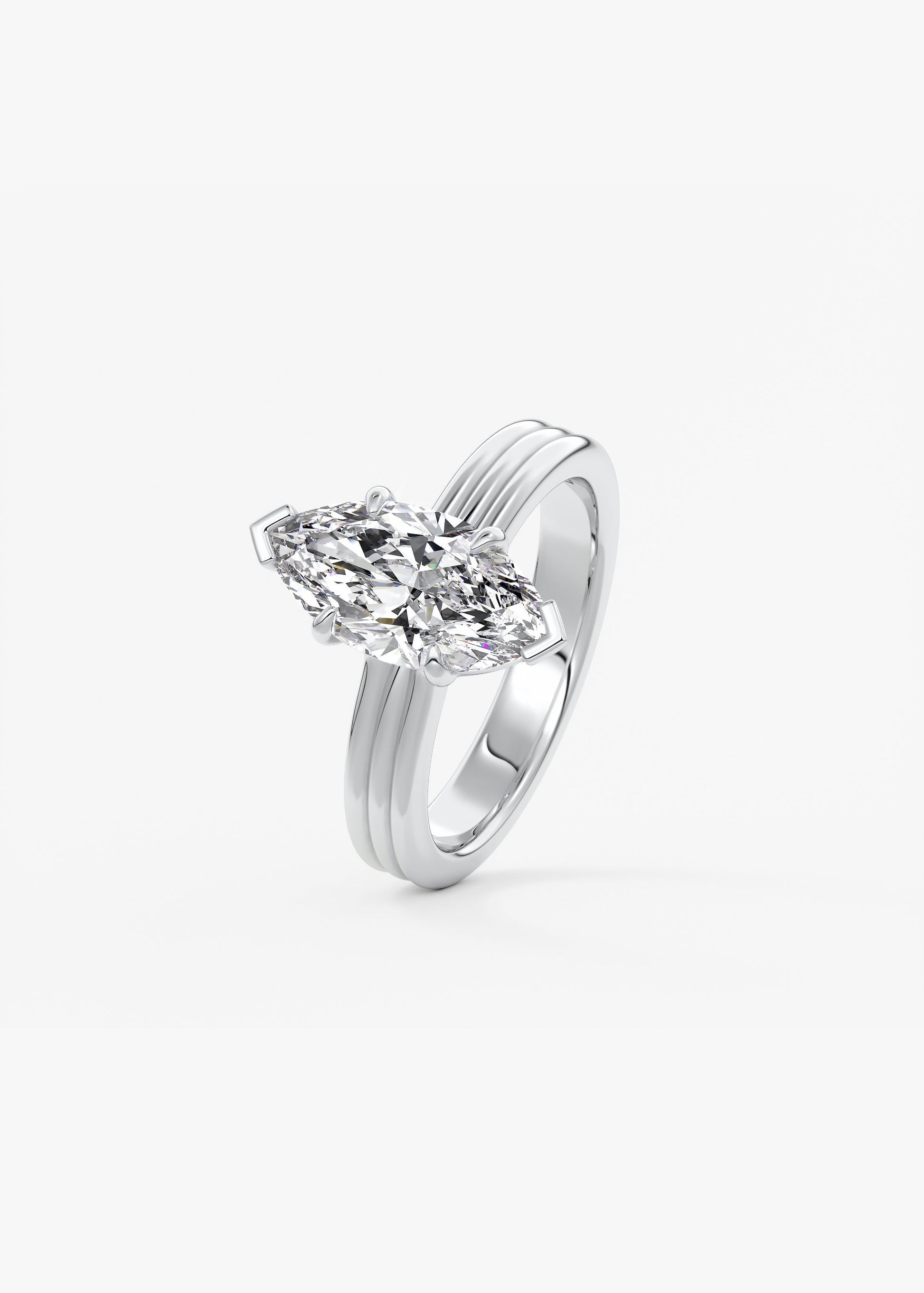 Oval Solitaire With Raised Basket Gallery Lab Grown Diamond Engagement Ring