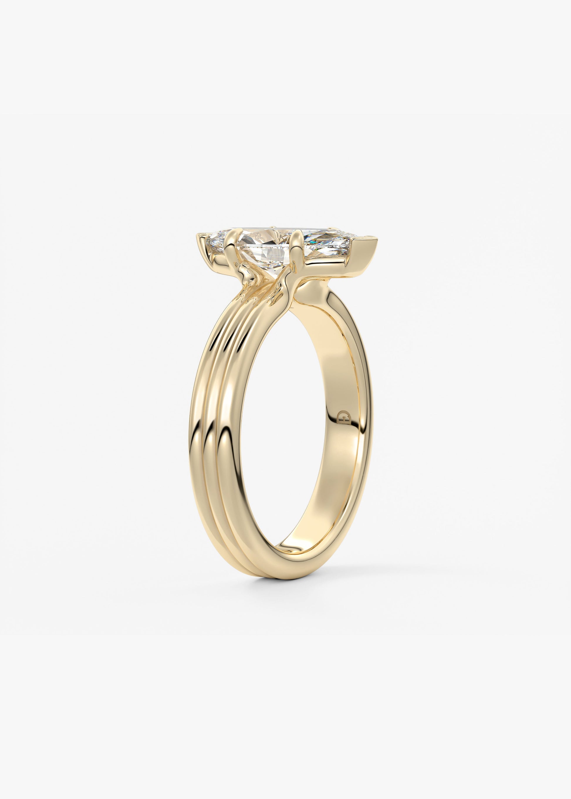Oval Solitaire With Raised Basket Gallery Lab Grown Diamond Engagement Ring