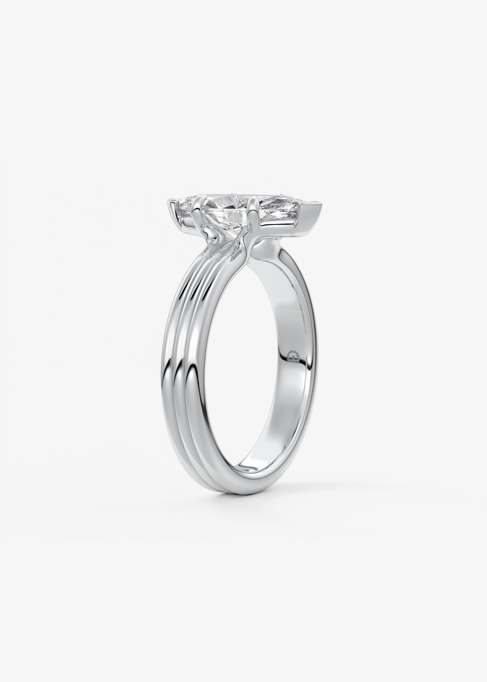 Oval Solitaire With Raised Basket Gallery Lab Grown Diamond Engagement Ring