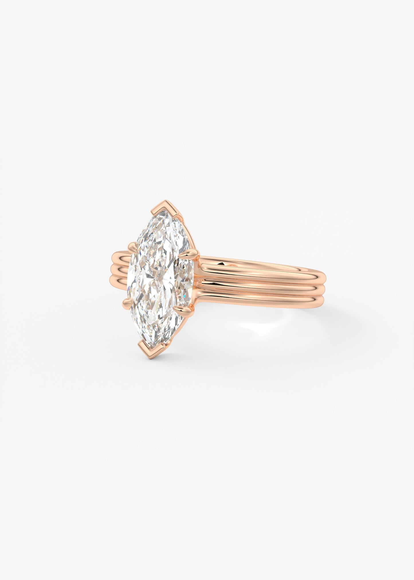 Oval Solitaire With Raised Basket Gallery Lab Grown Diamond Engagement Ring