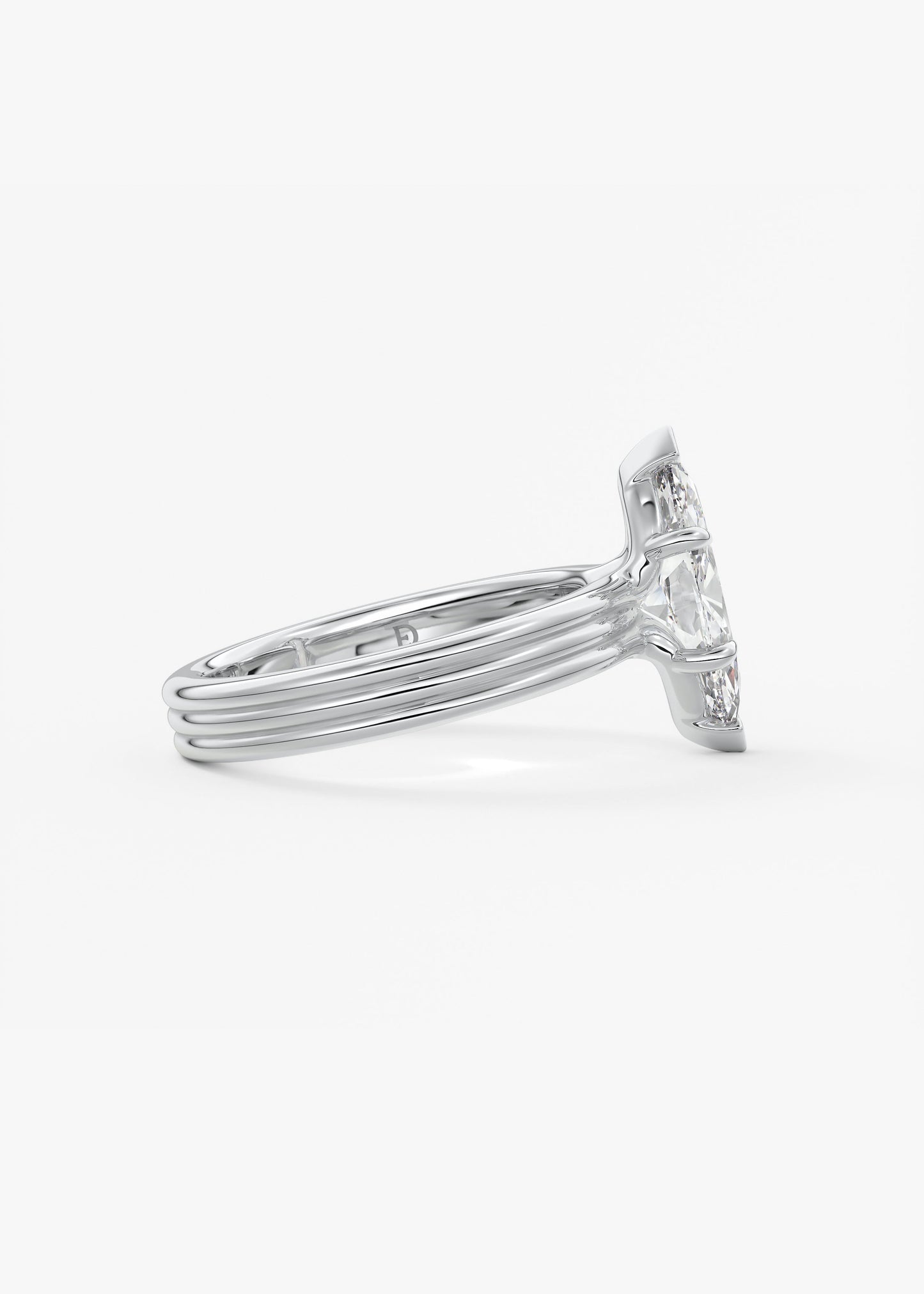 Oval Solitaire With Raised Basket Gallery Lab Grown Diamond Engagement Ring