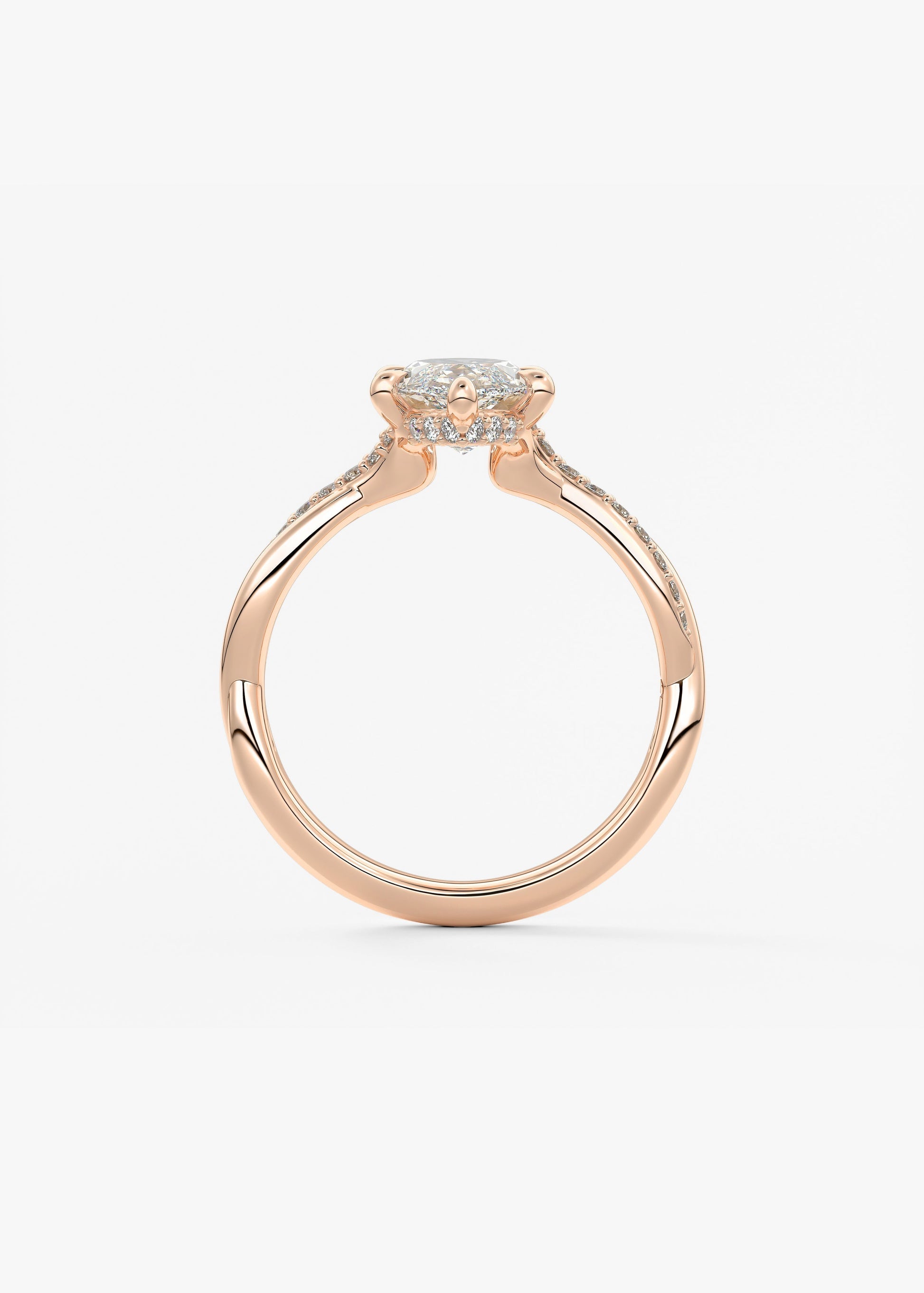 Oval Solitaire With Raised Basket Gallery Lab Grown Diamond Engagement Ring
