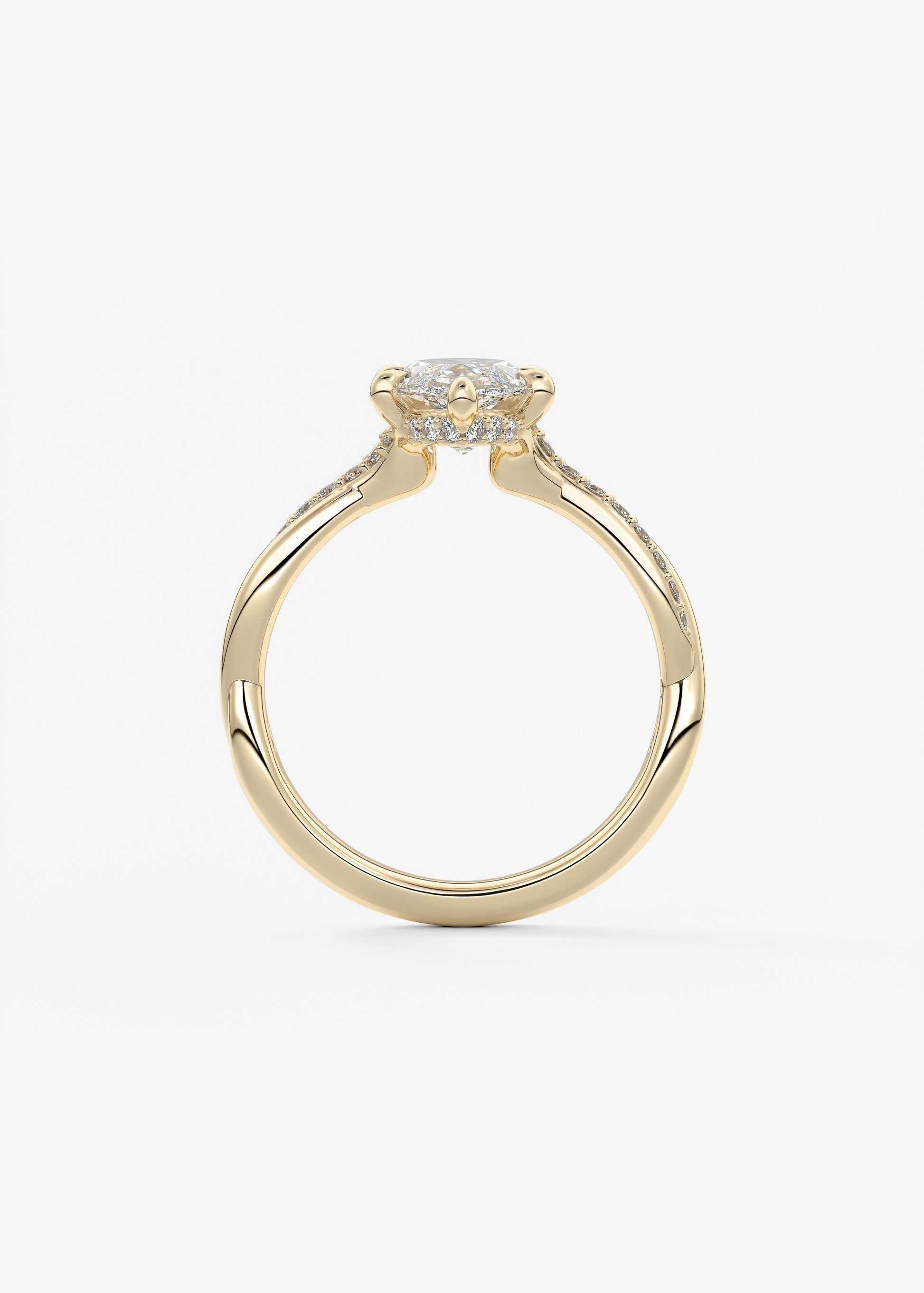 Oval Solitaire With Raised Basket Gallery Lab Grown Diamond Engagement Ring