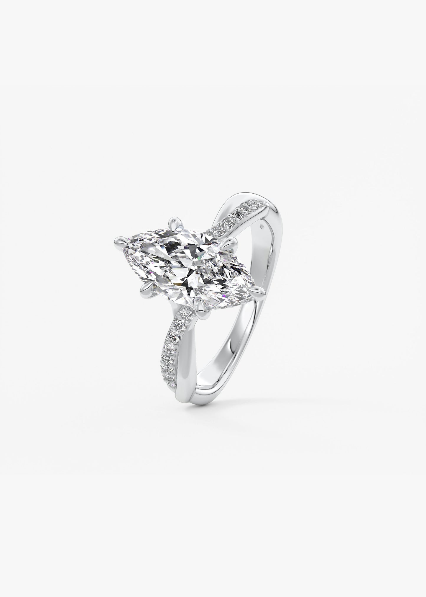 Oval Solitaire With Raised Basket Gallery Lab Grown Diamond Engagement Ring