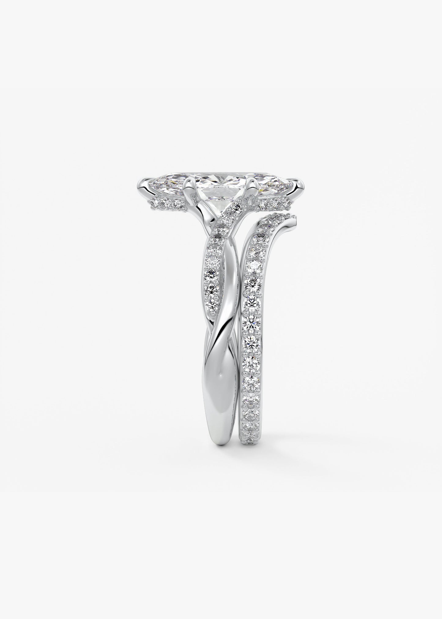 Oval Solitaire With Raised Basket Gallery Lab Grown Diamond Engagement Ring