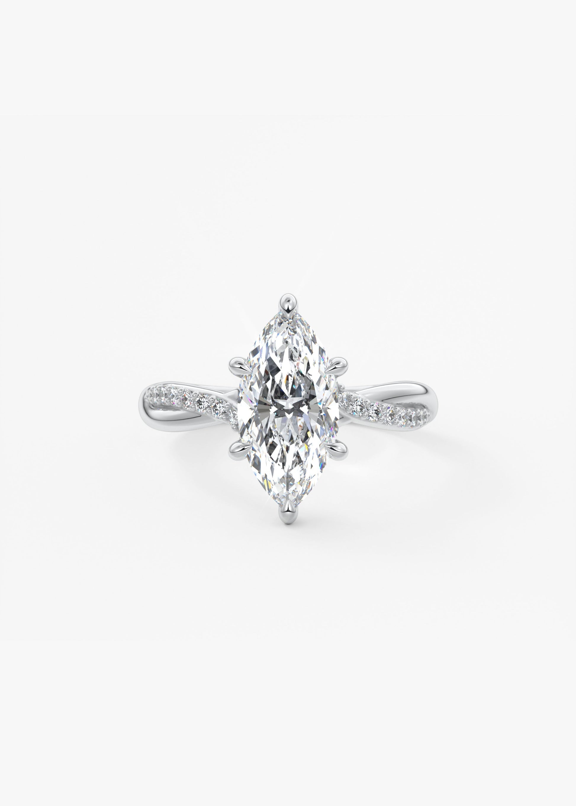 Oval Solitaire With Raised Basket Gallery Lab Grown Diamond Engagement Ring