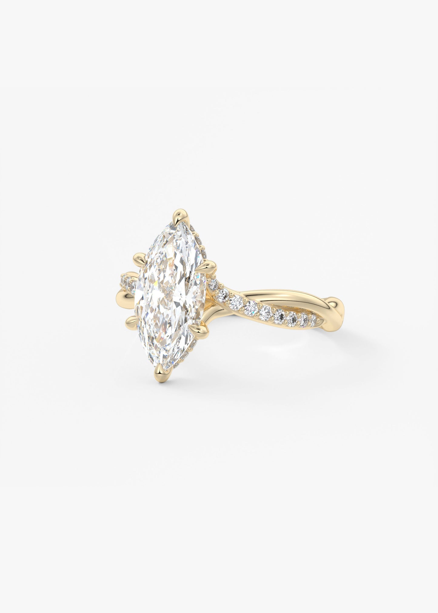 Oval Solitaire With Raised Basket Gallery Lab Grown Diamond Engagement Ring