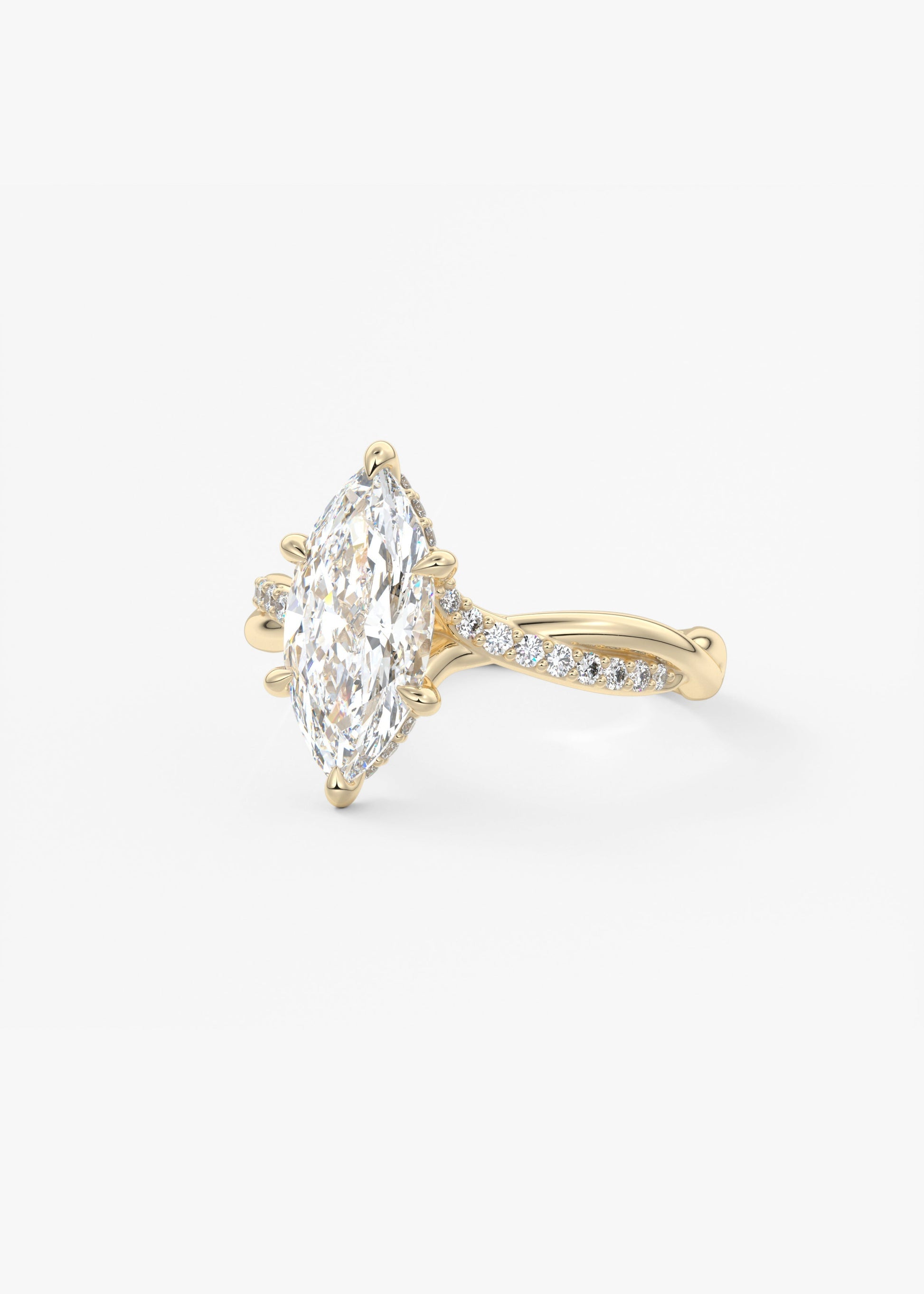 Oval Solitaire With Raised Basket Gallery Lab Grown Diamond Engagement Ring