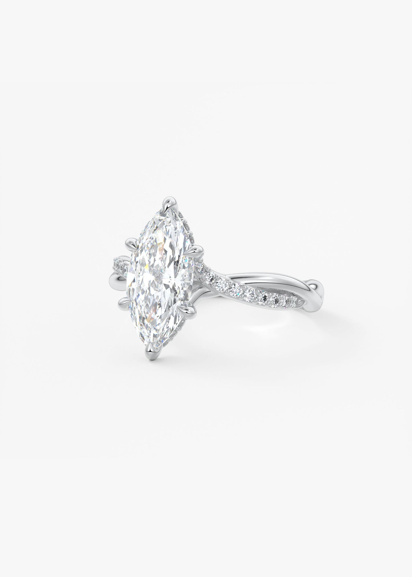 Oval Solitaire With Raised Basket Gallery Lab Grown Diamond Engagement Ring