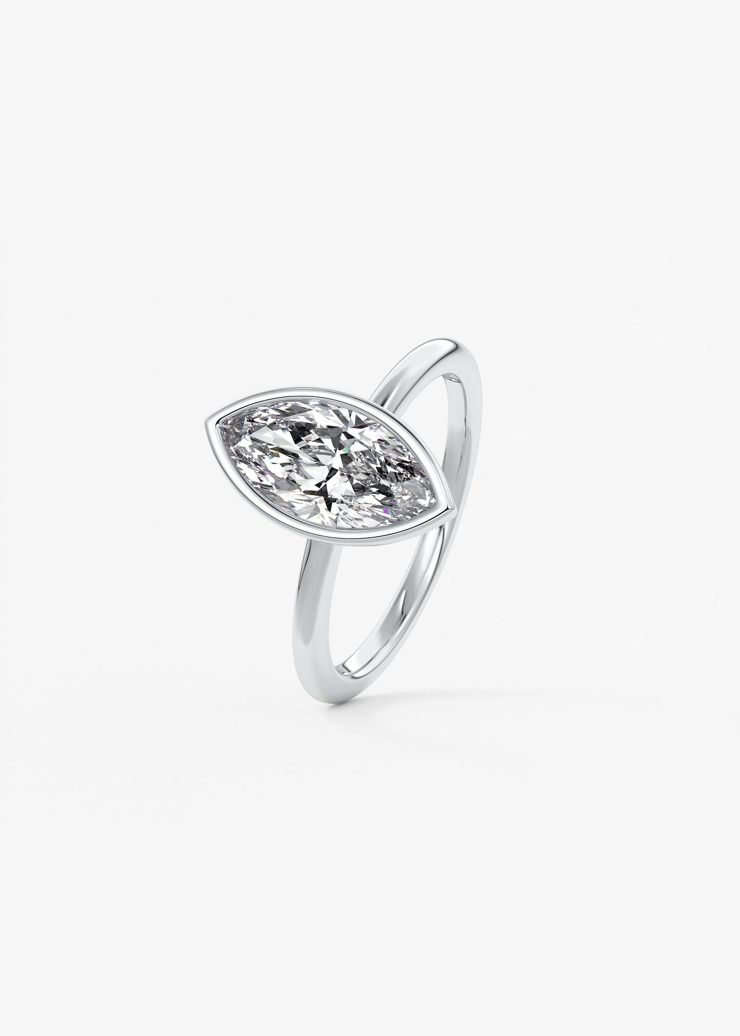 Oval Solitaire With Raised Basket Gallery Lab Grown Diamond Engagement Ring