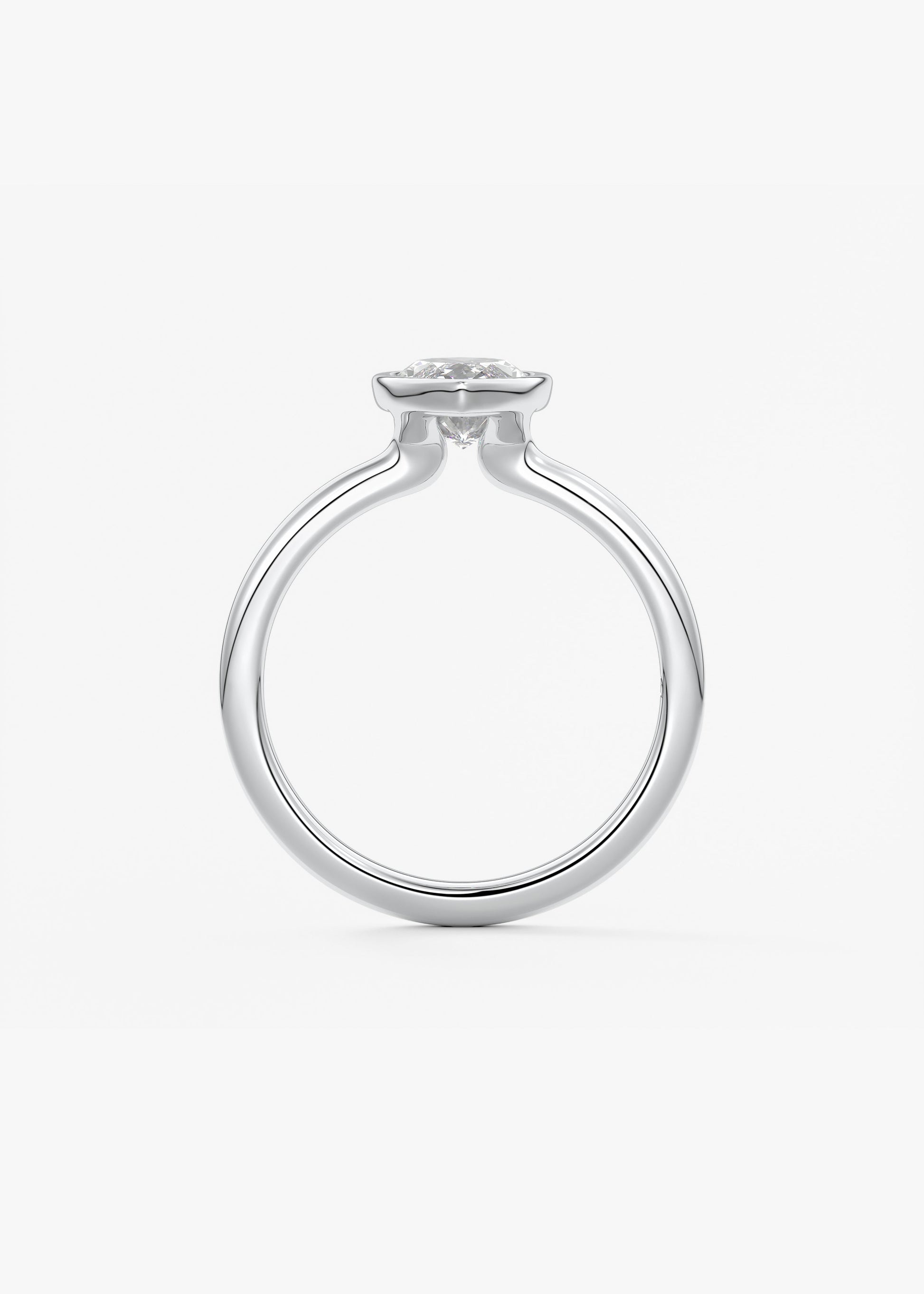 Oval Solitaire With Raised Basket Gallery Lab Grown Diamond Engagement Ring